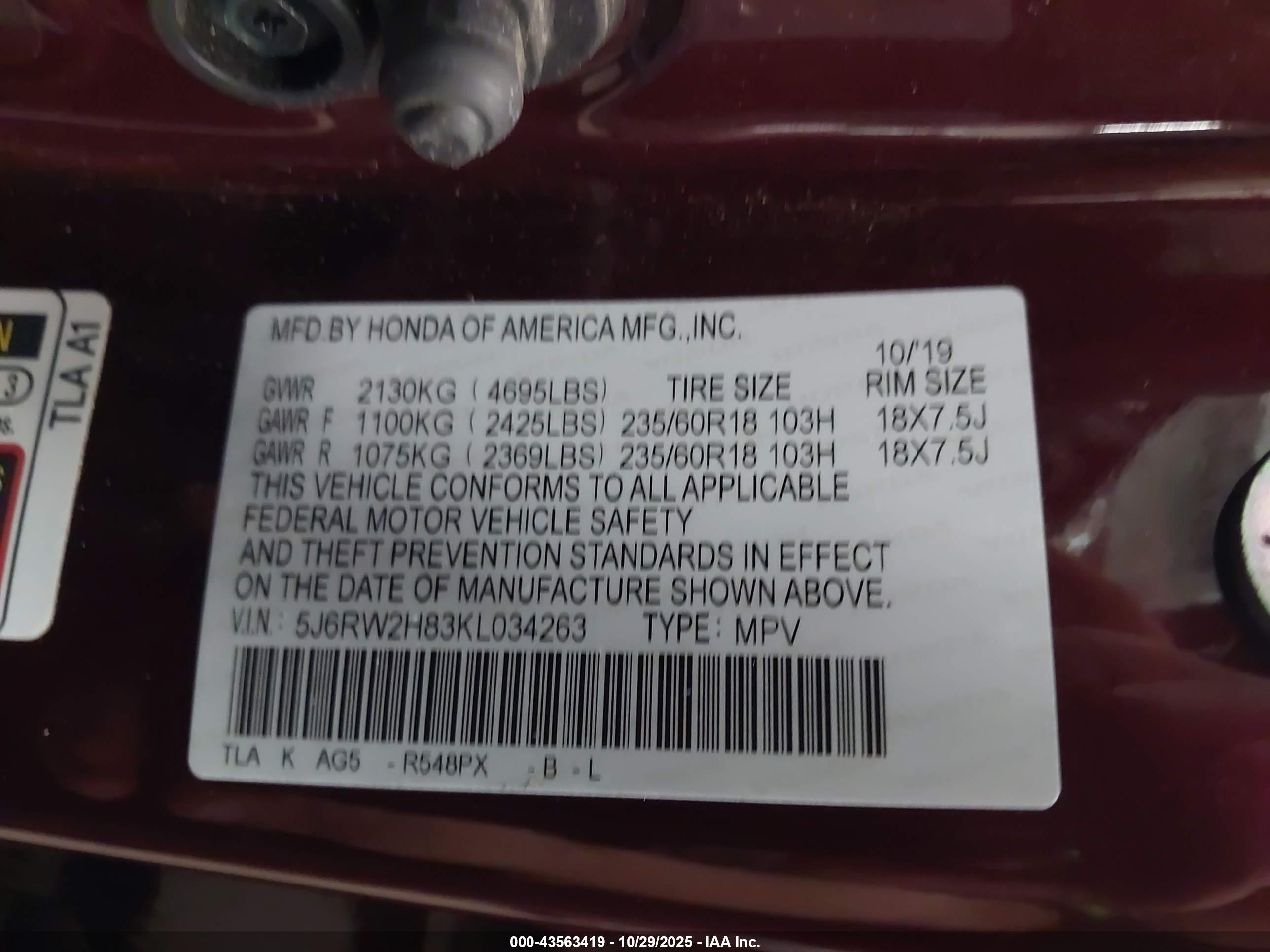HONDA CR-V image 9