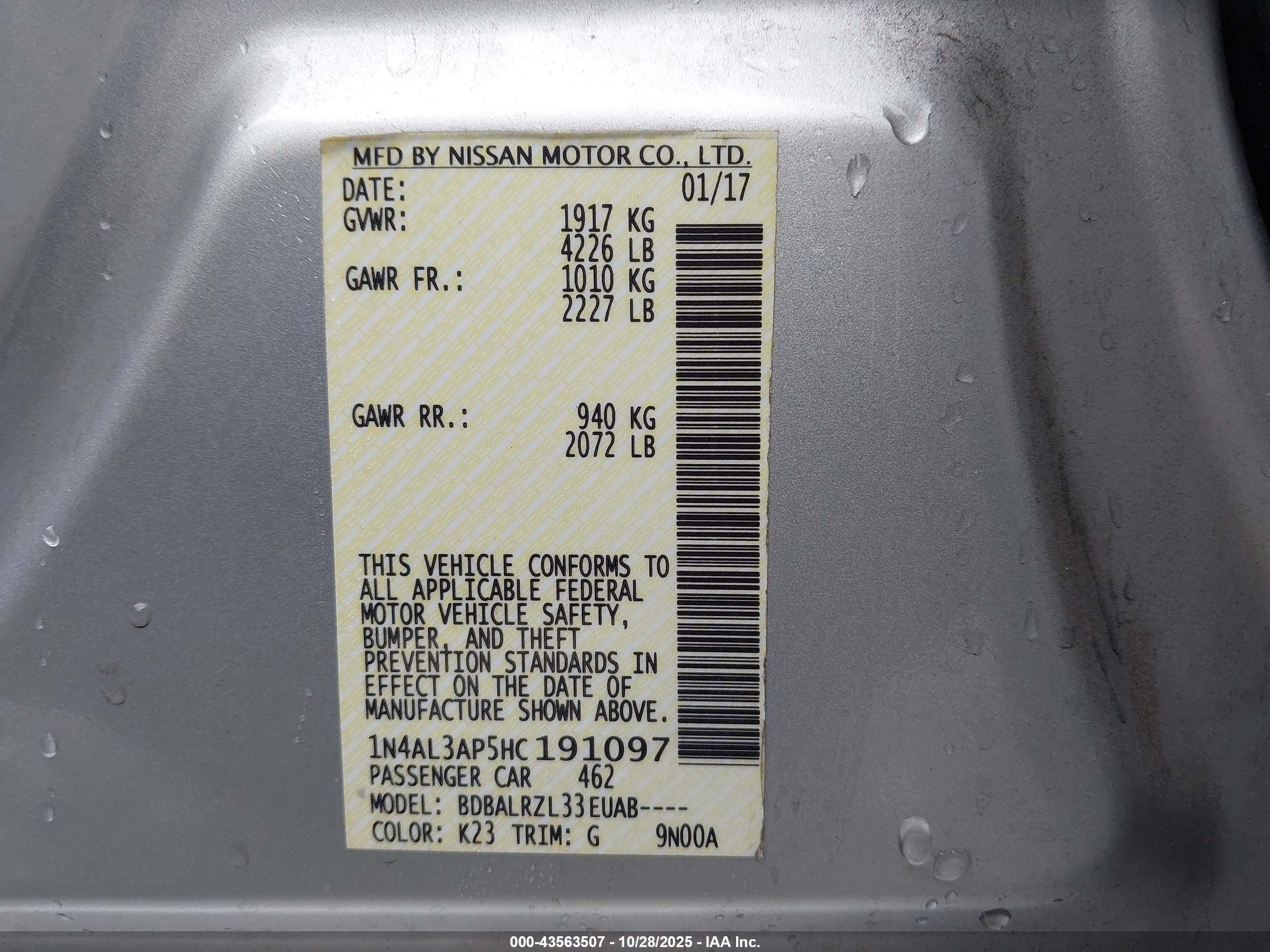 NISSAN ALTIMA image 9