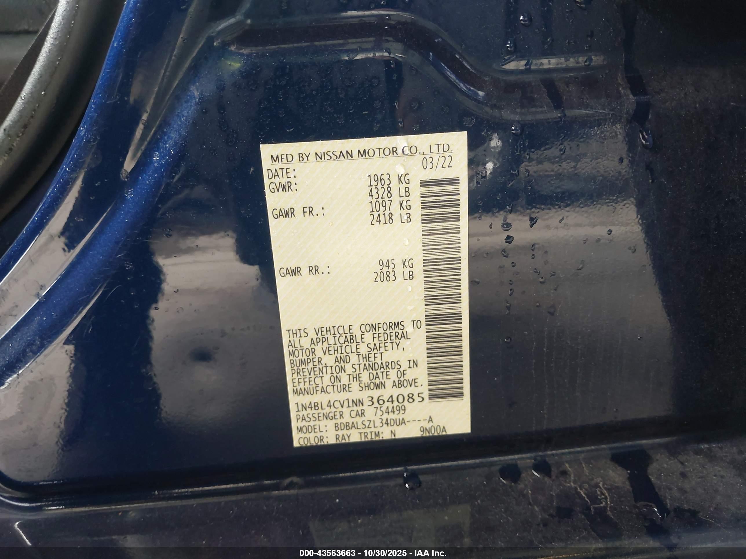 NISSAN ALTIMA image 9