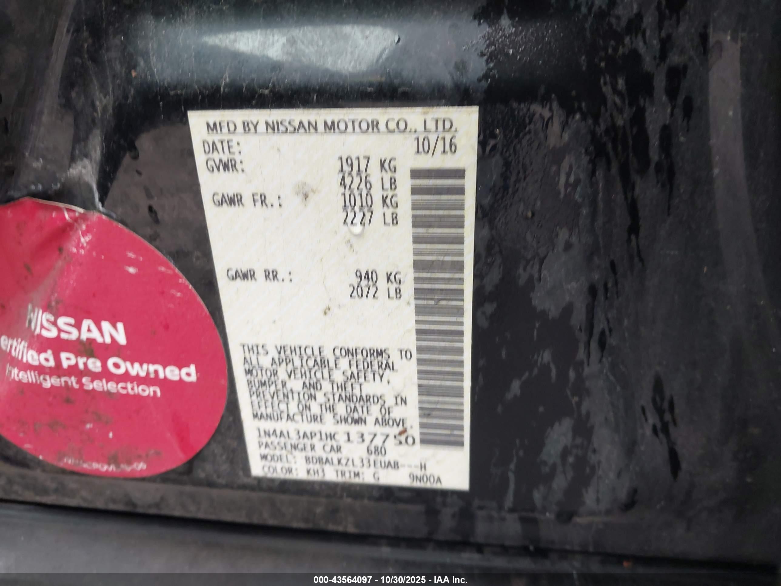NISSAN ALTIMA image 9
