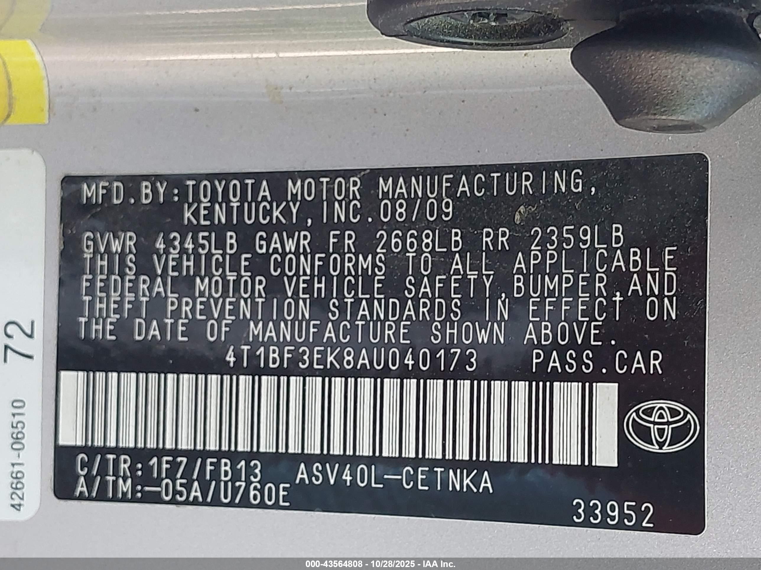 TOYOTA CAMRY image 9