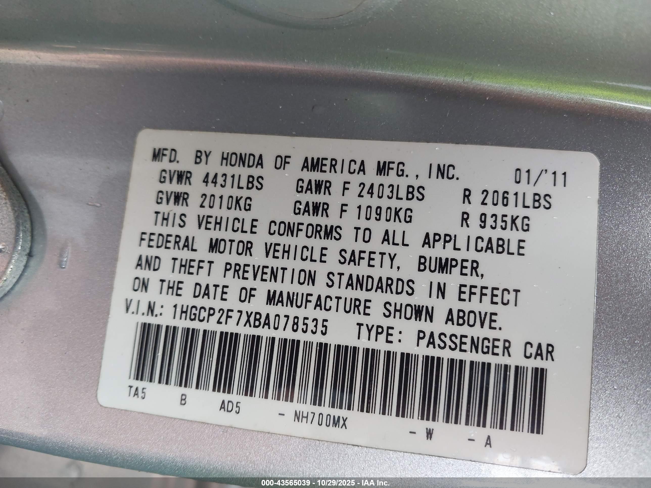 HONDA ACCORD image 9