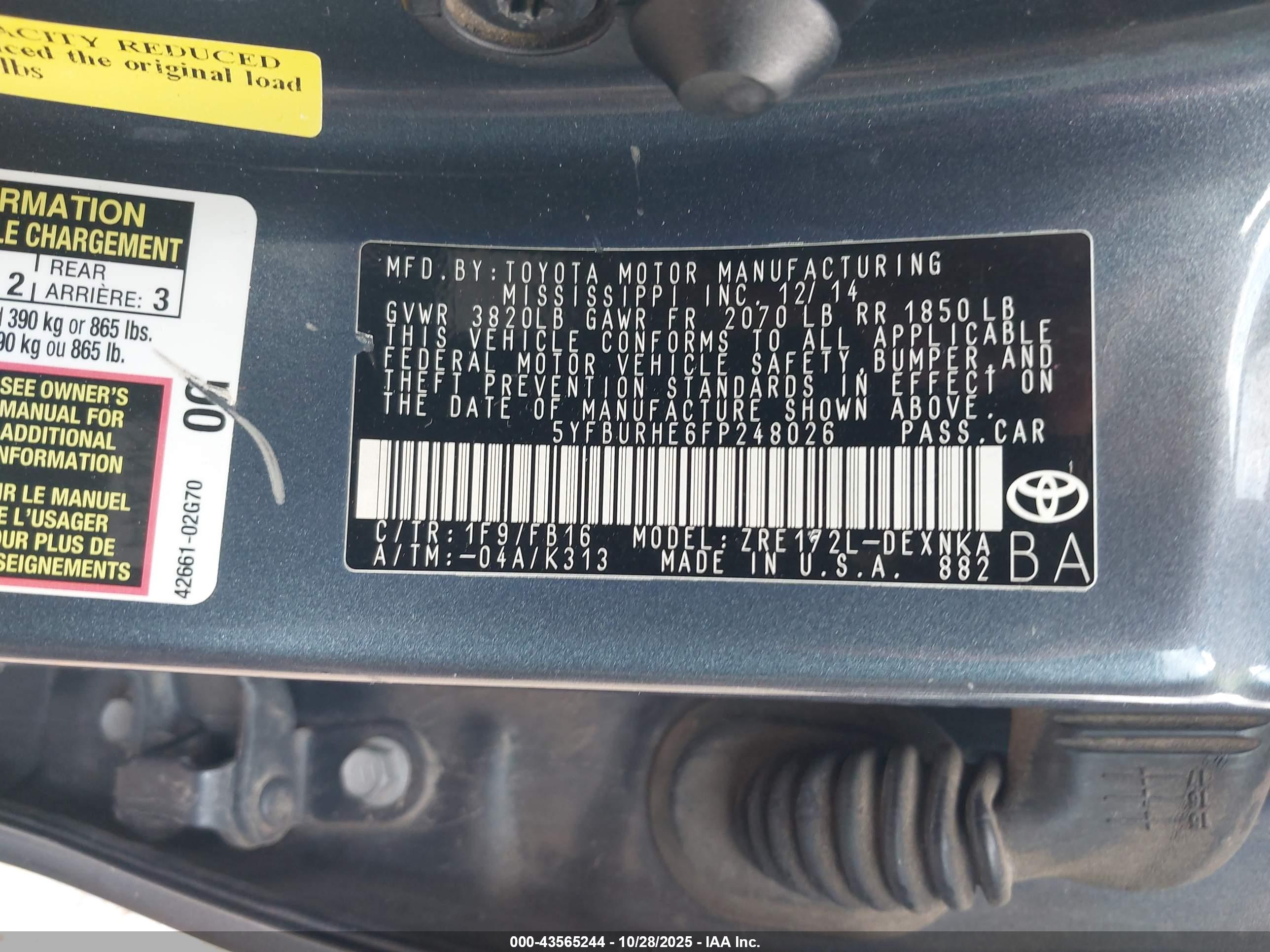 TOYOTA COROLLA image 9