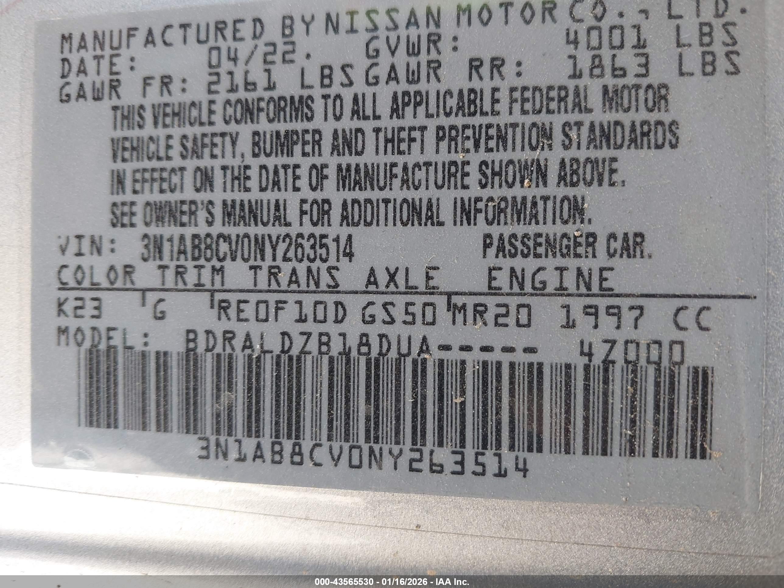 NISSAN SENTRA image 9