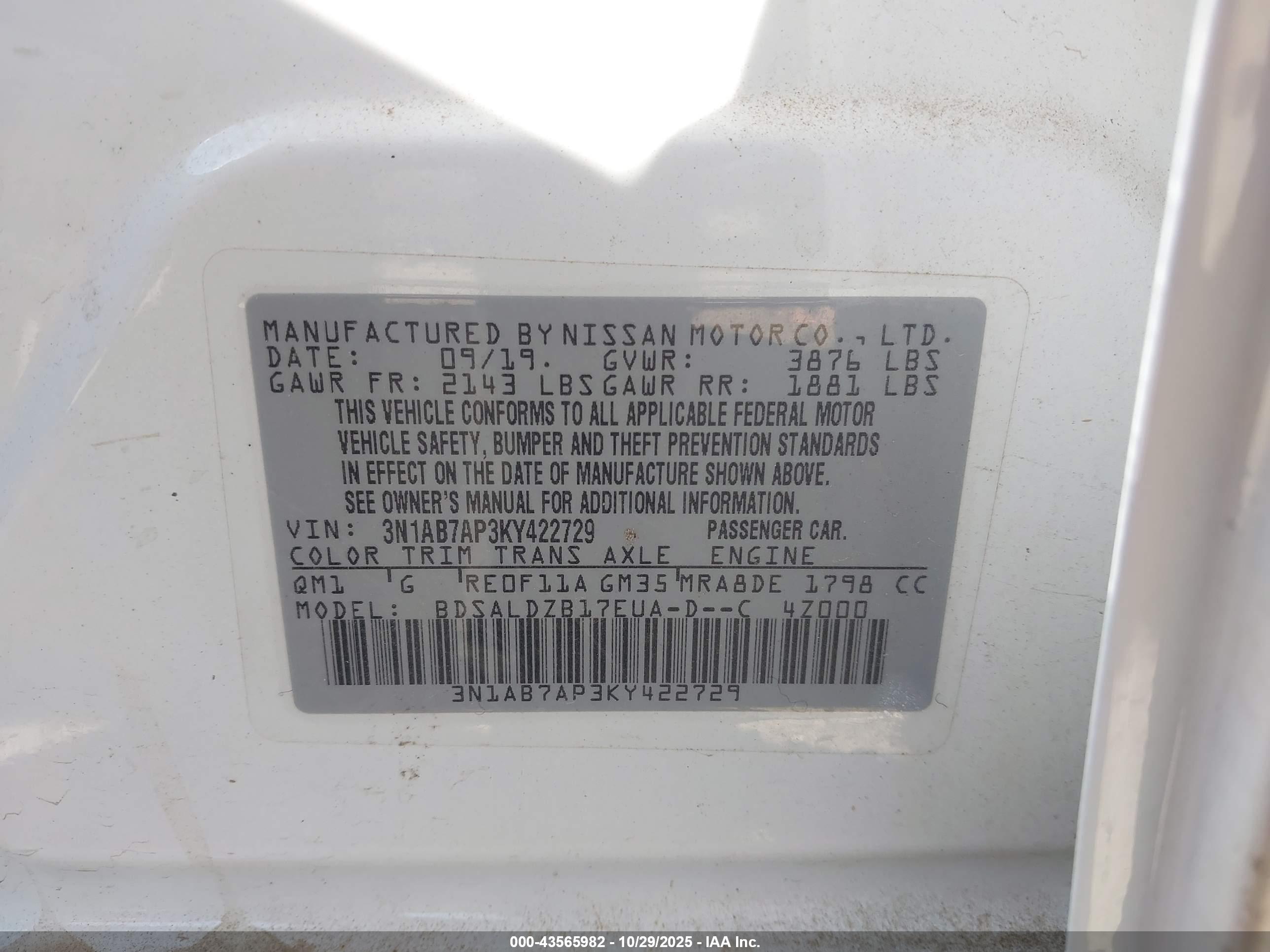 NISSAN SENTRA image 9