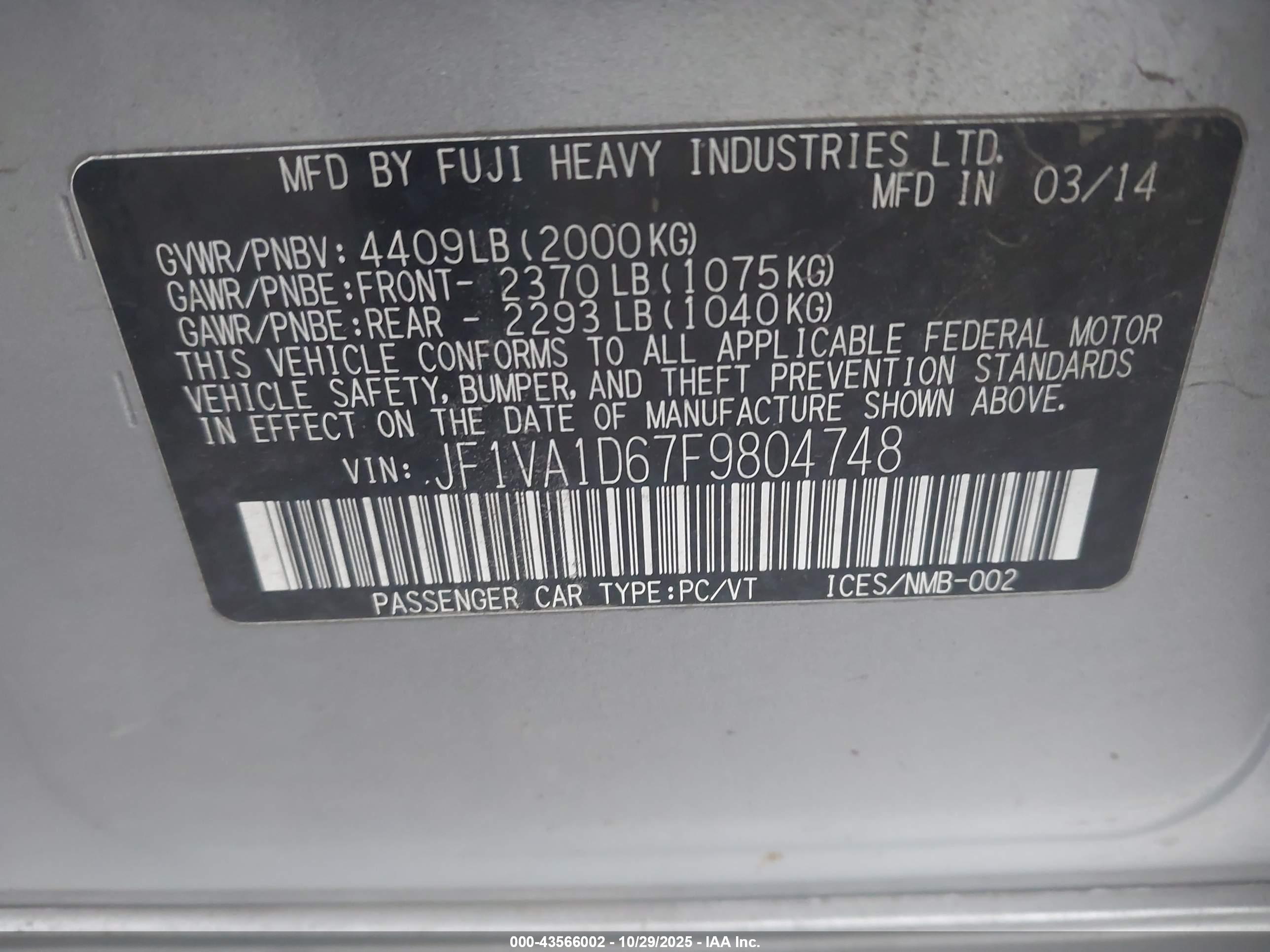 SUBARU WRX image 9