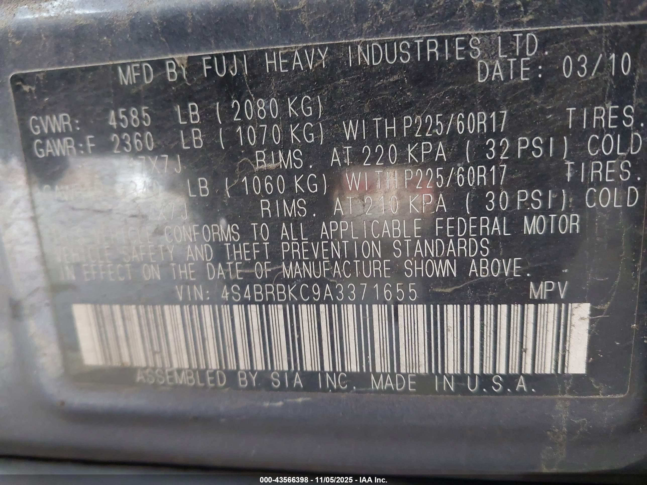 SUBARU OUTBACK image 9