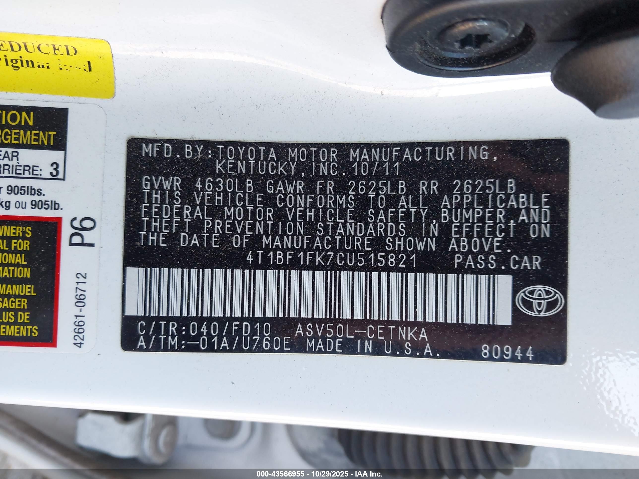 TOYOTA CAMRY image 9