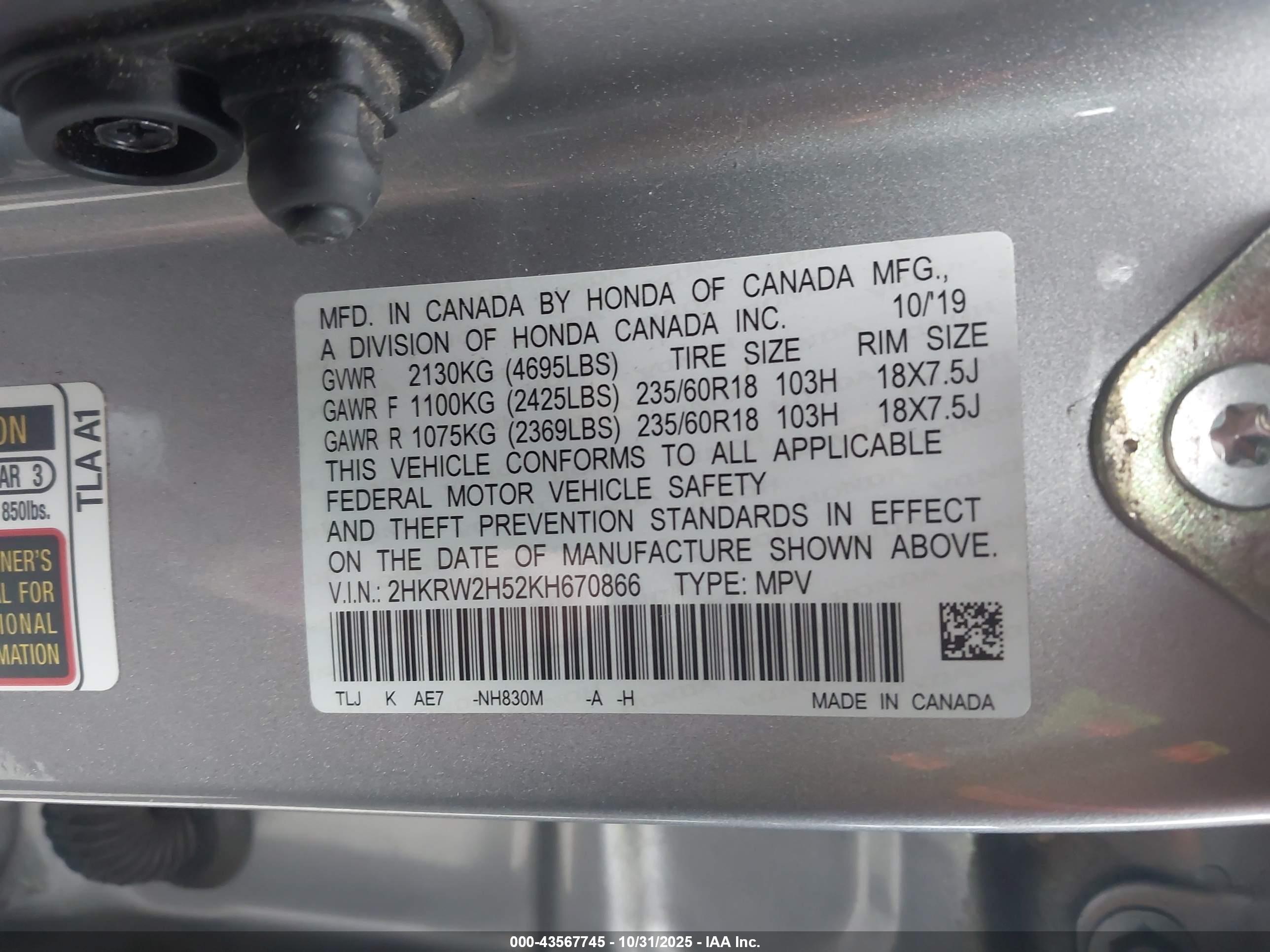 HONDA CR-V image 9