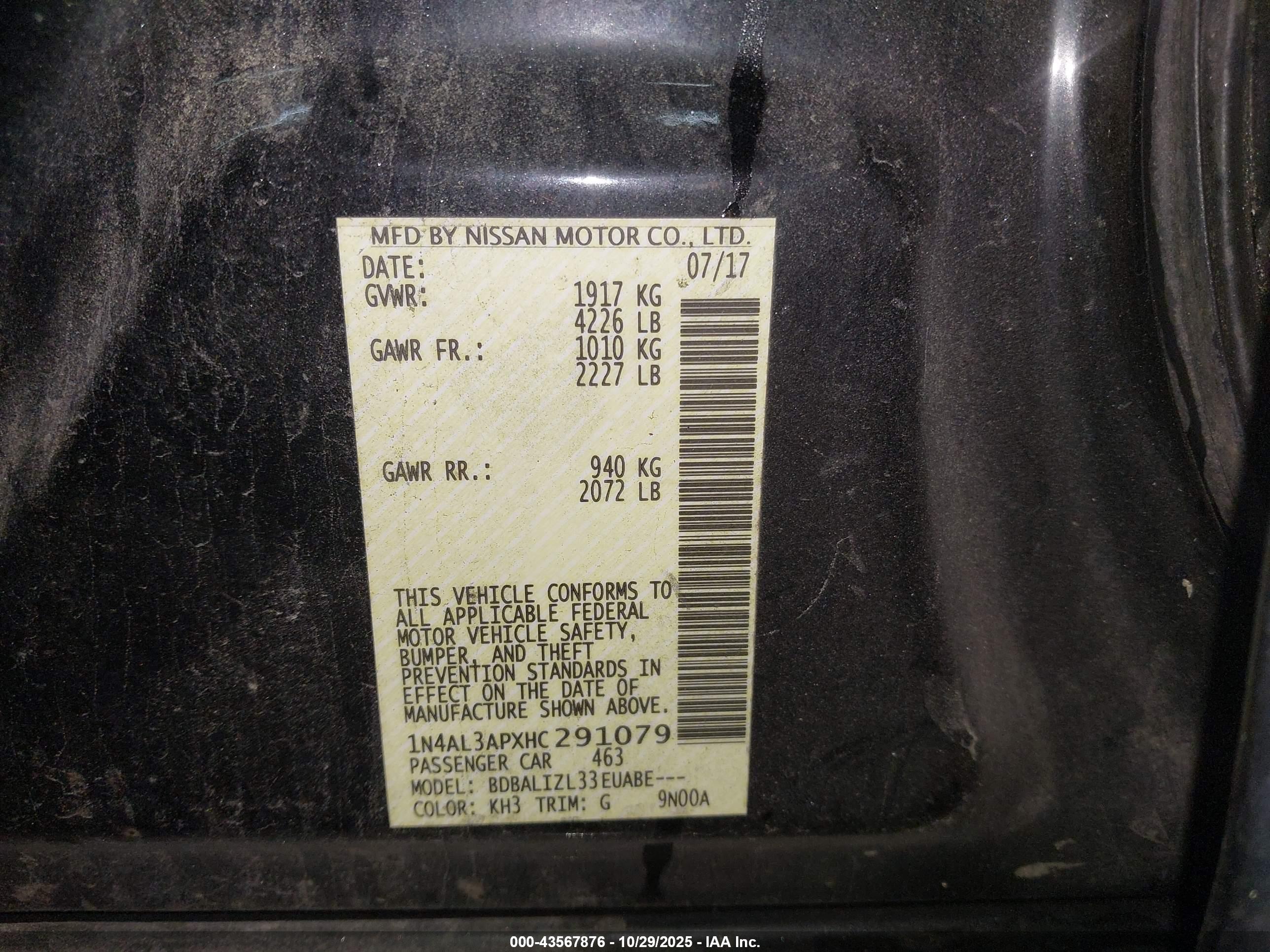 NISSAN ALTIMA image 9