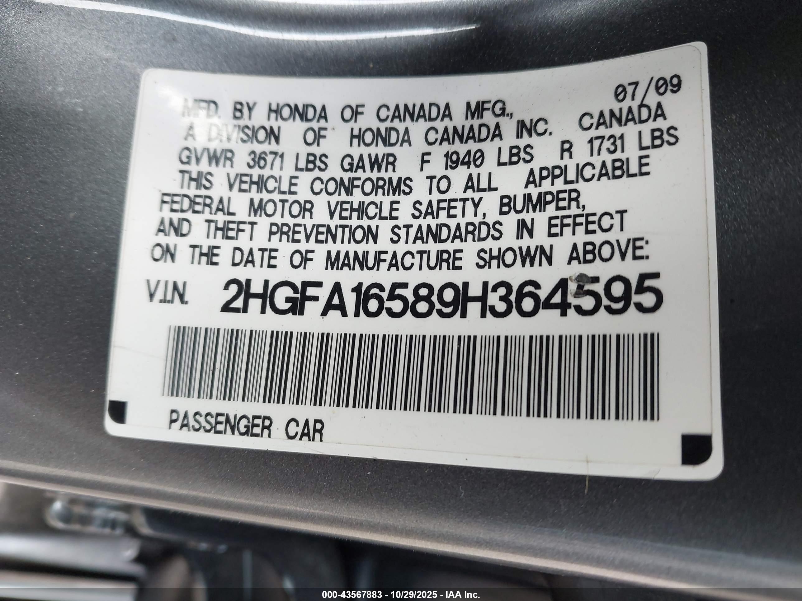 HONDA CIVIC image 9