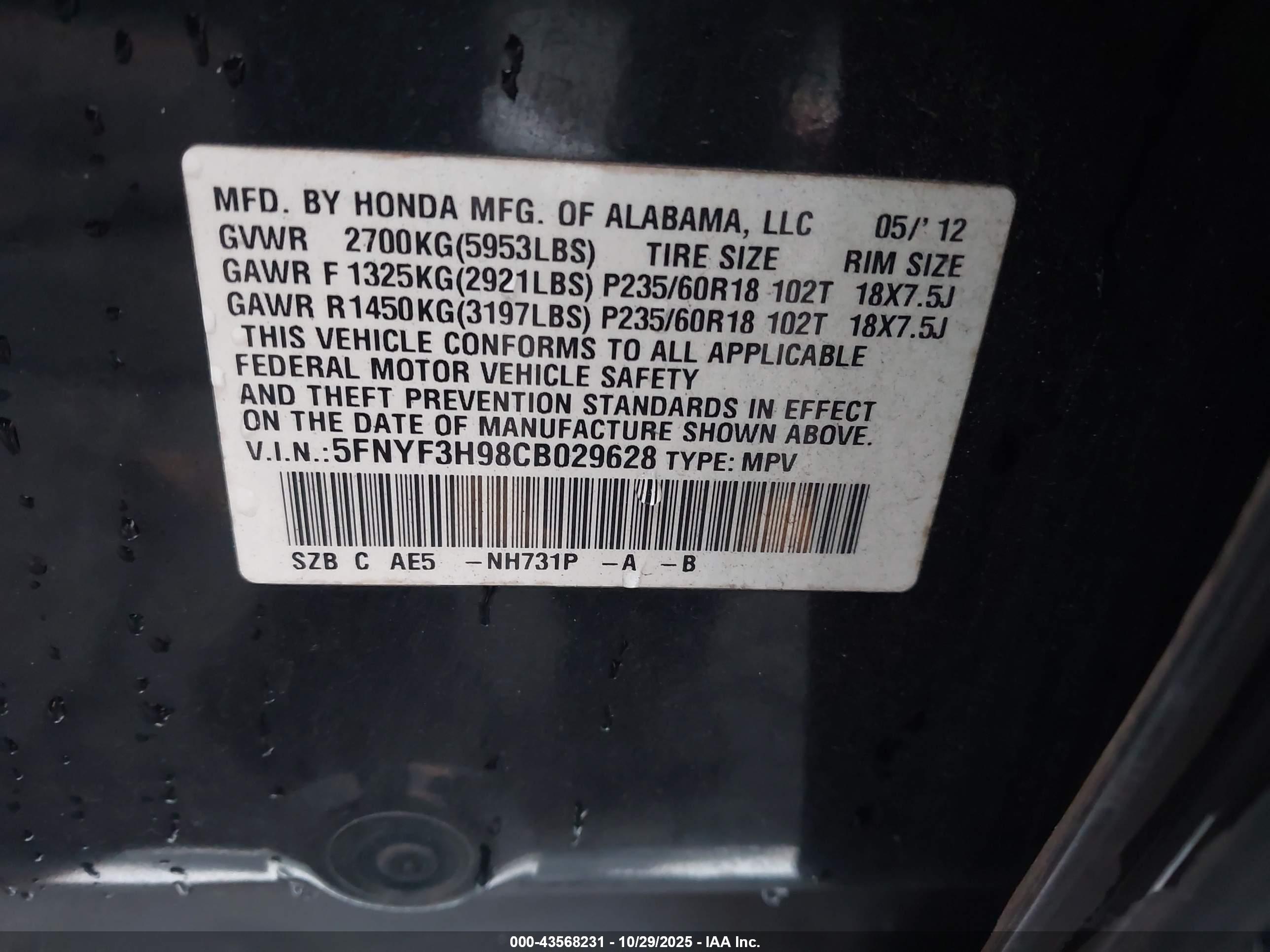HONDA PILOT image 9