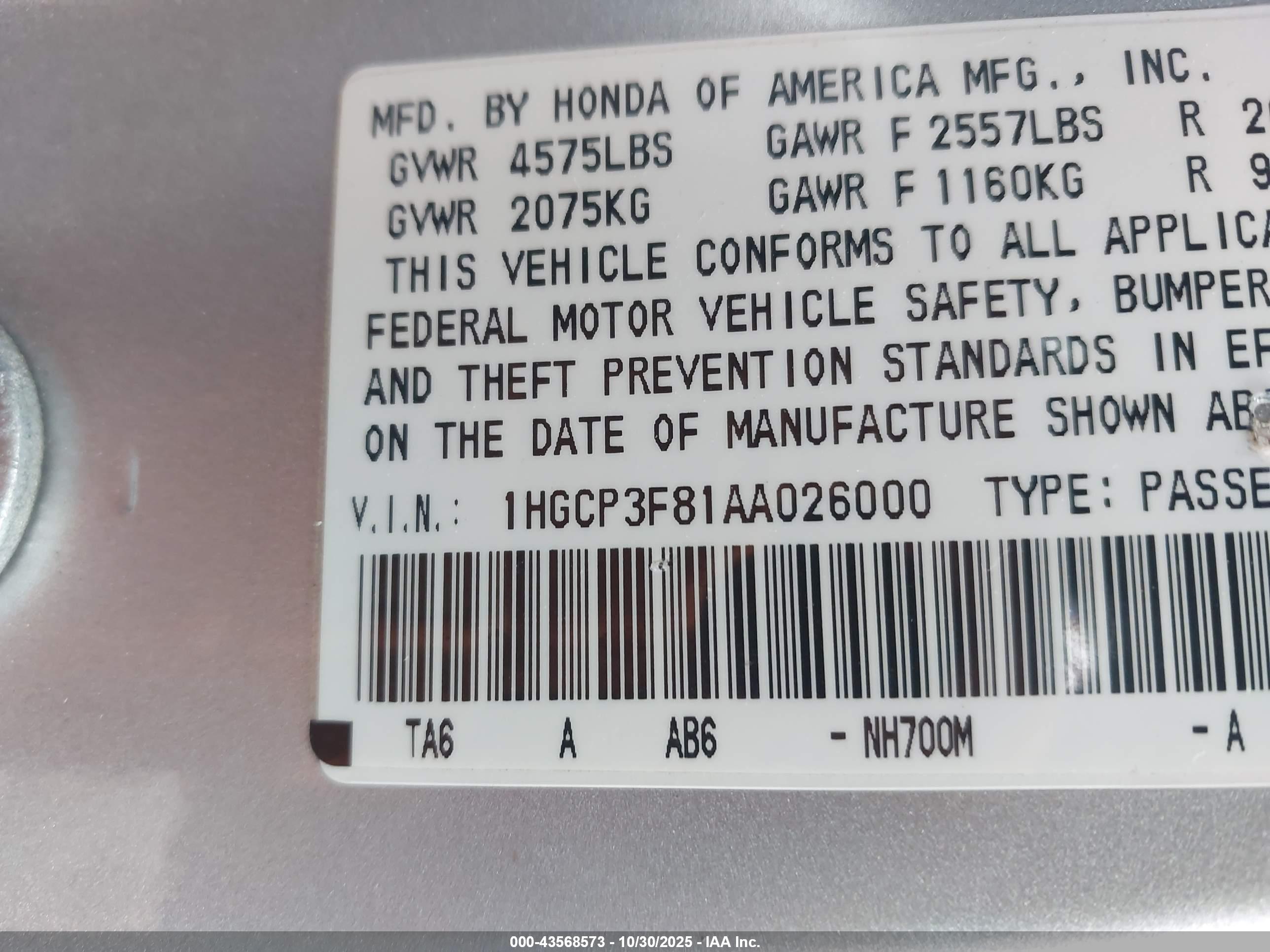 HONDA ACCORD image 9