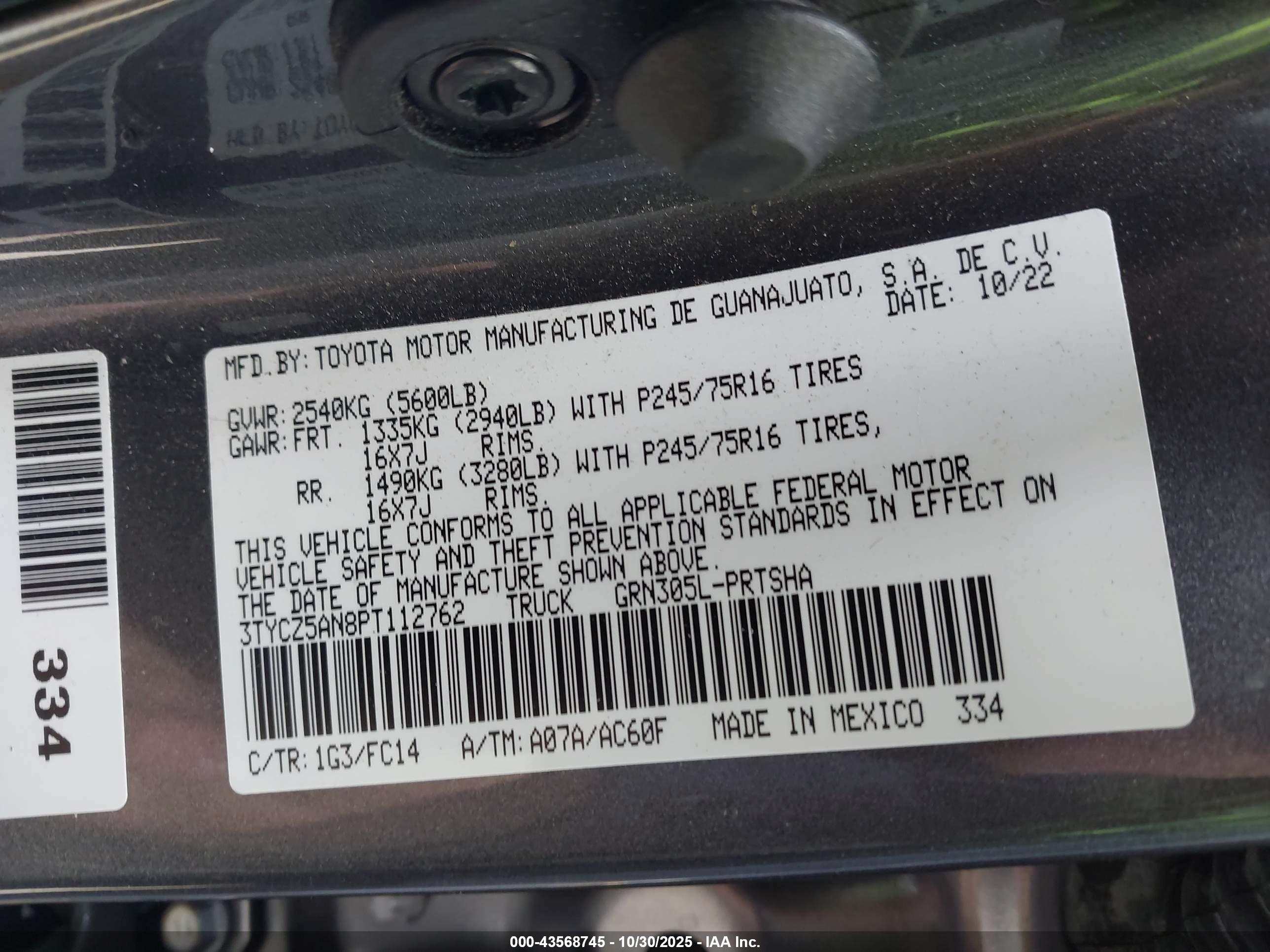 TOYOTA TACOMA image 9