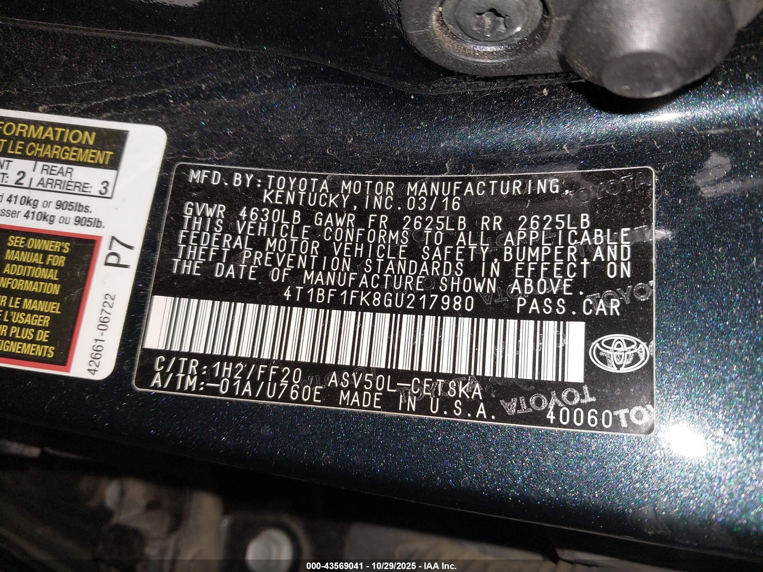 TOYOTA CAMRY image 9