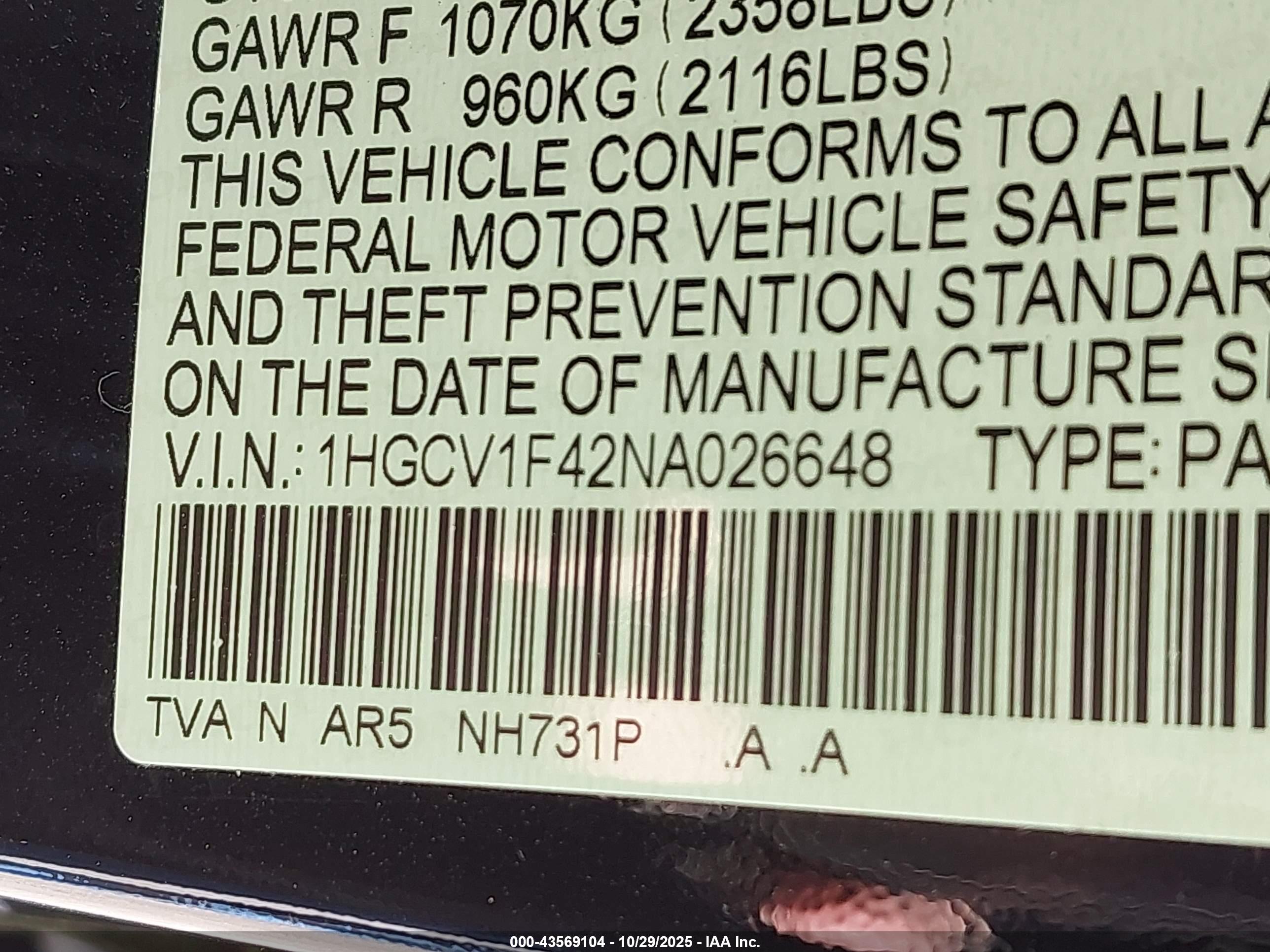 HONDA ACCORD image 9