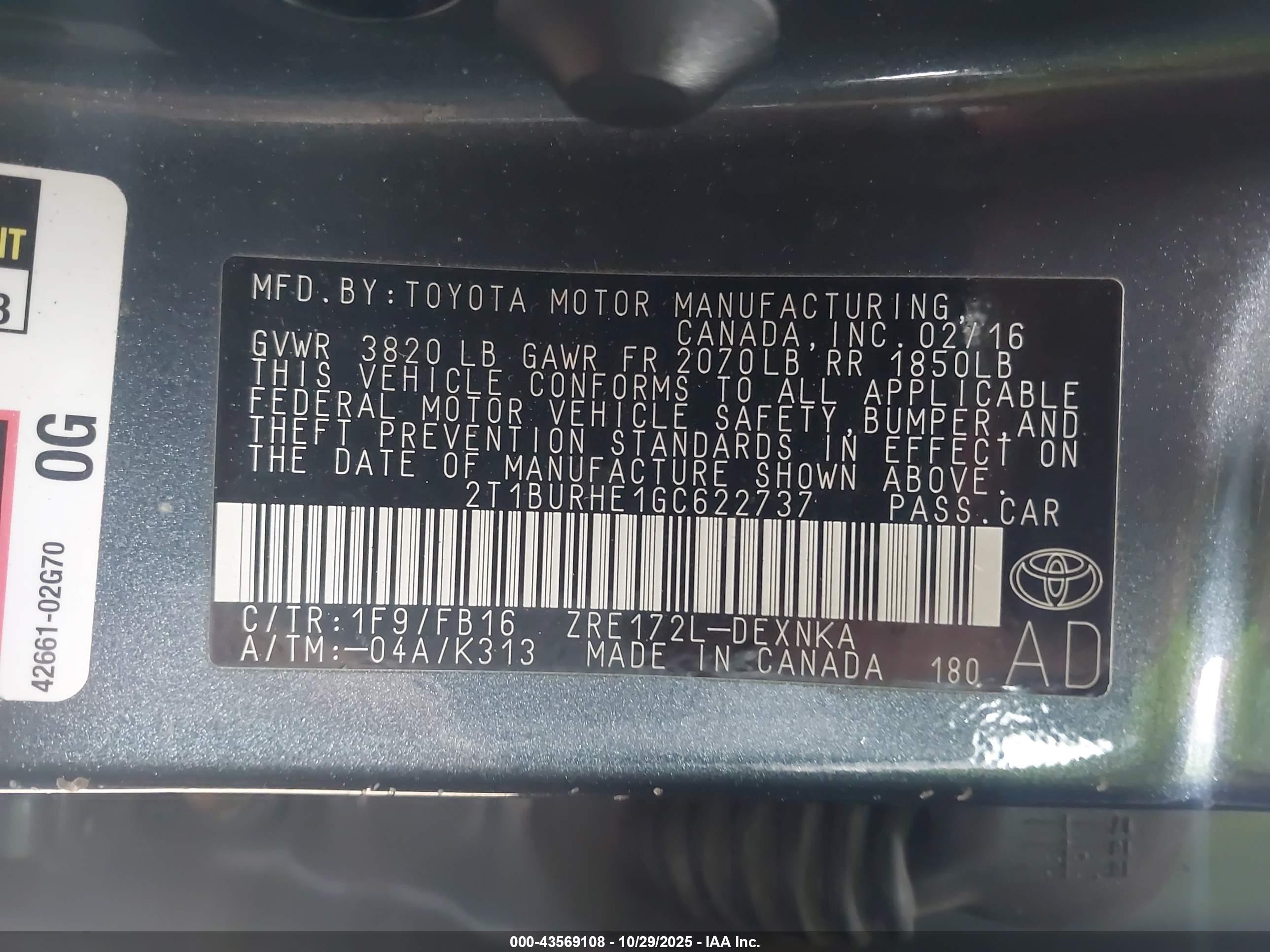 TOYOTA COROLLA image 9