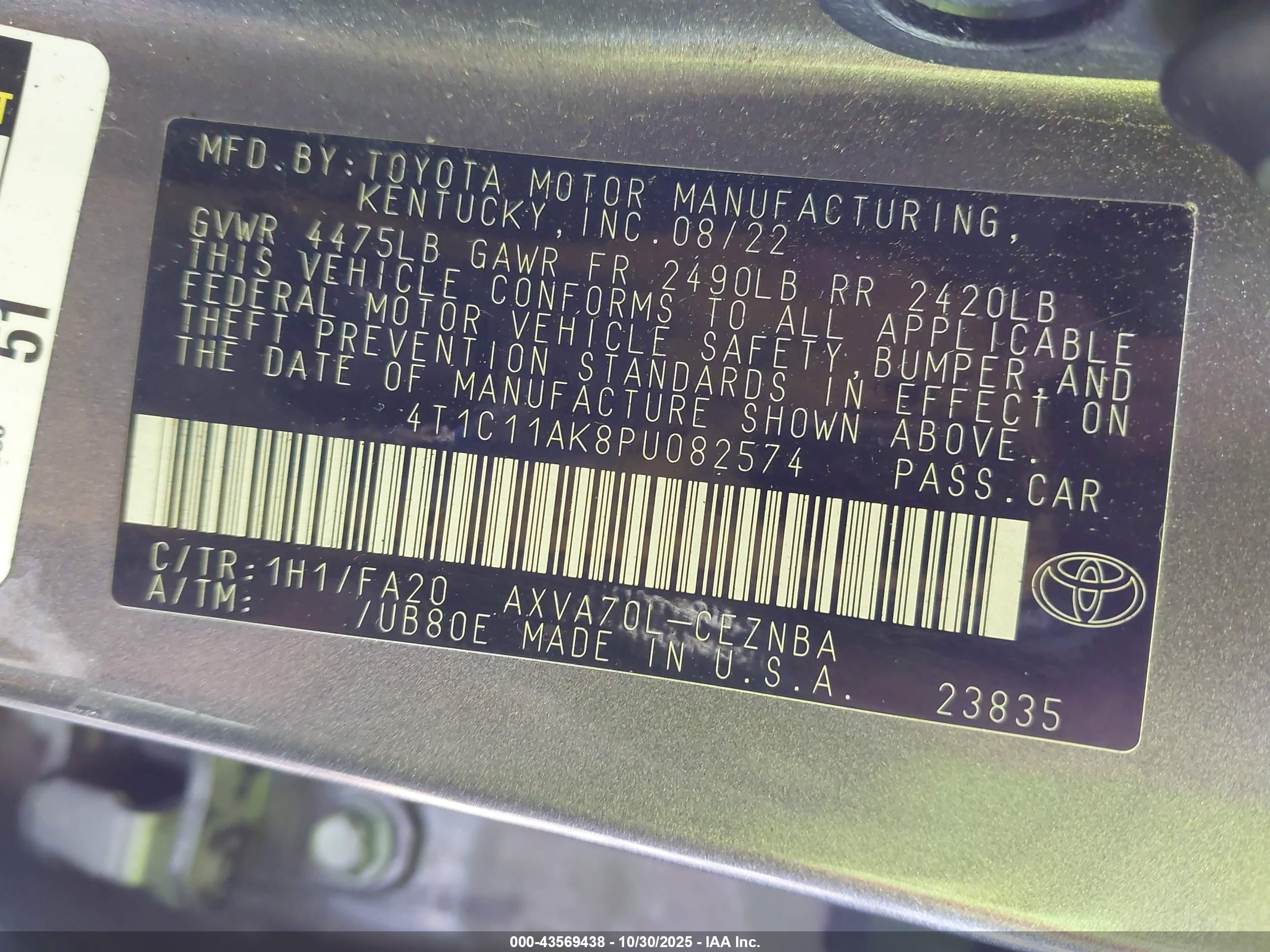 TOYOTA CAMRY image 9