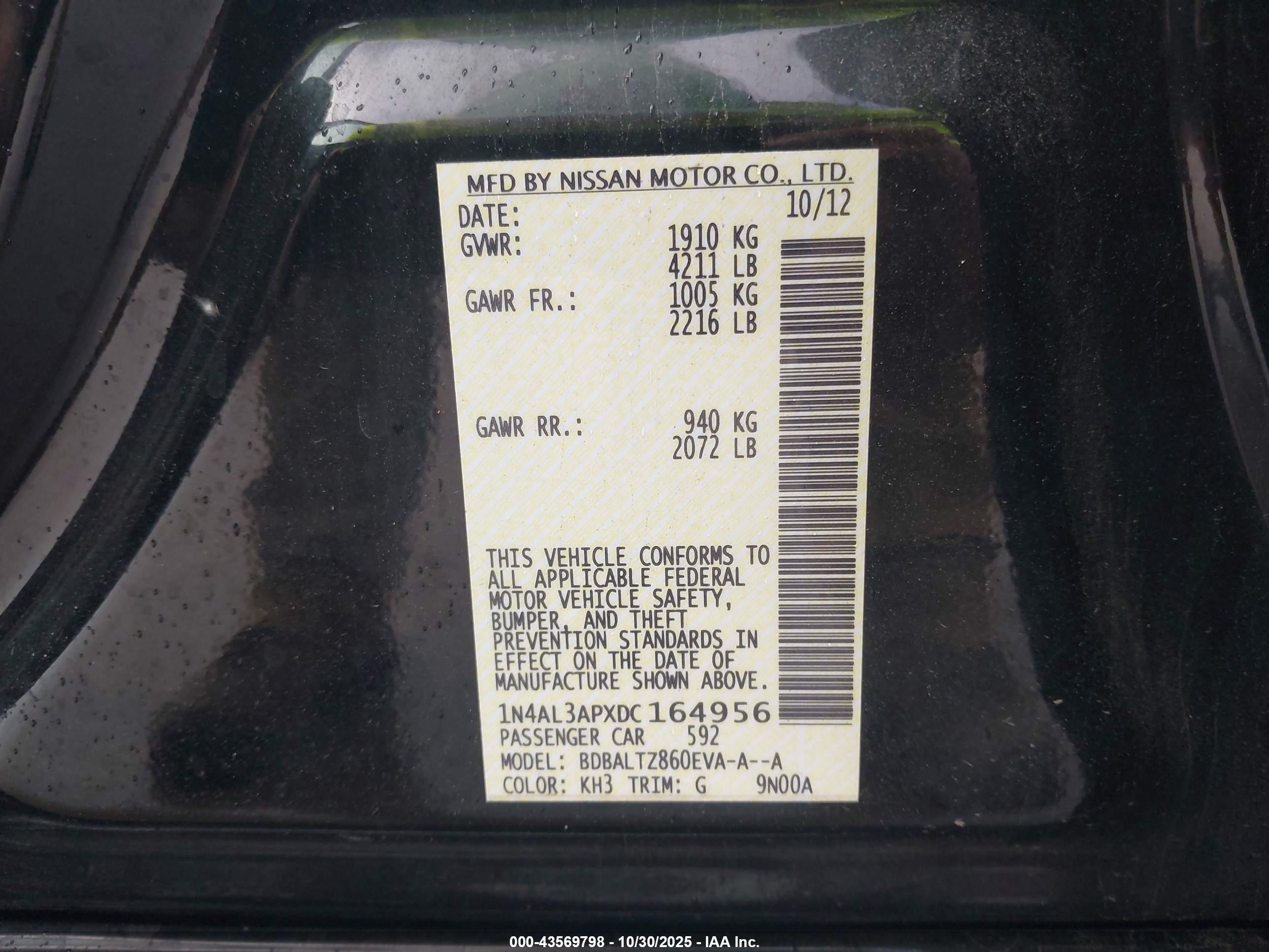 NISSAN ALTIMA image 9