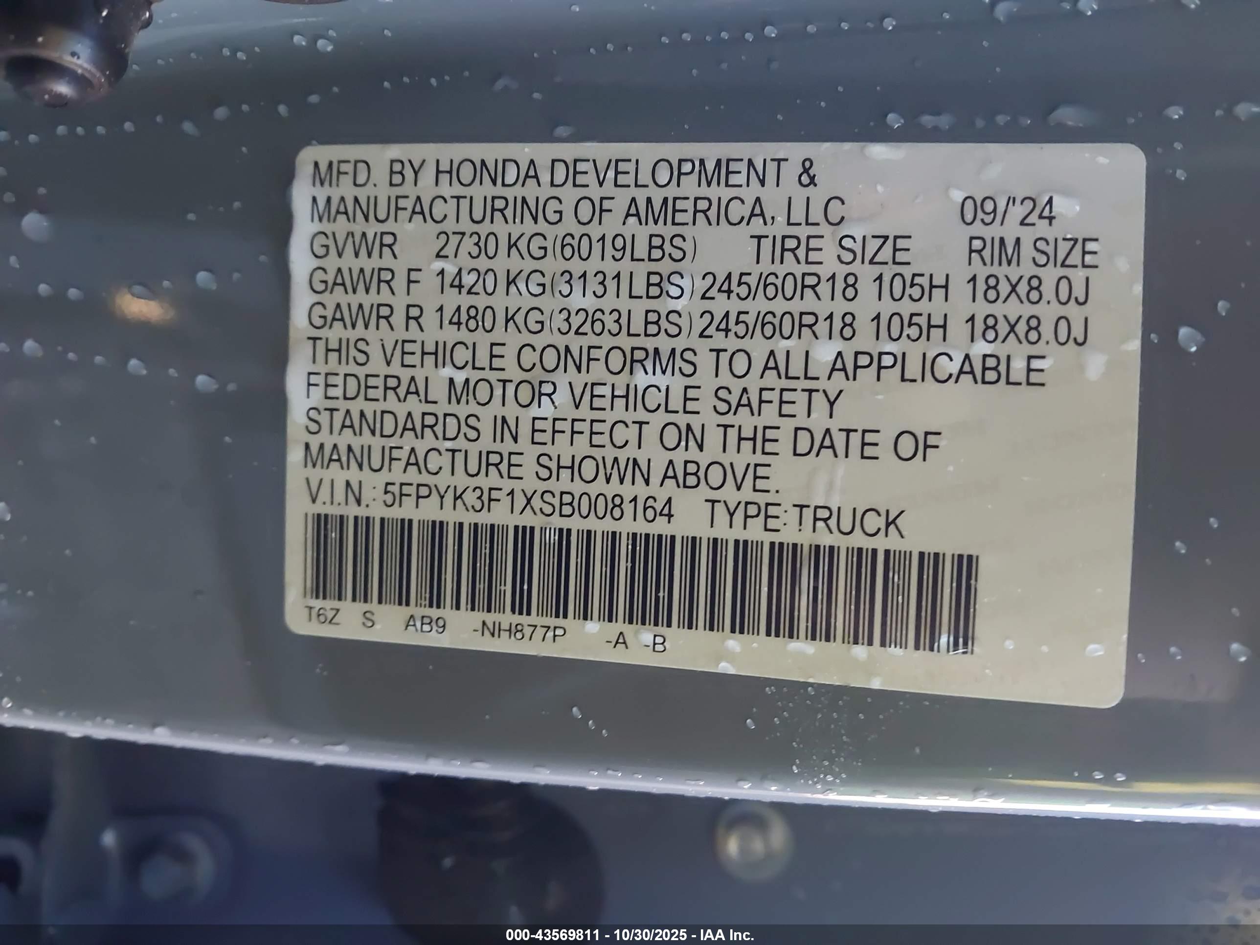 HONDA RIDGELINE image 9