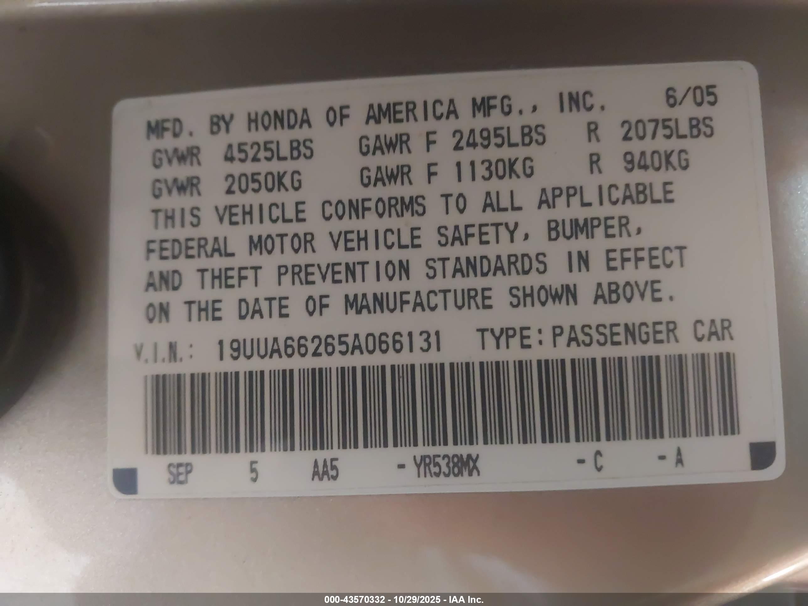 ACURA TL image 9