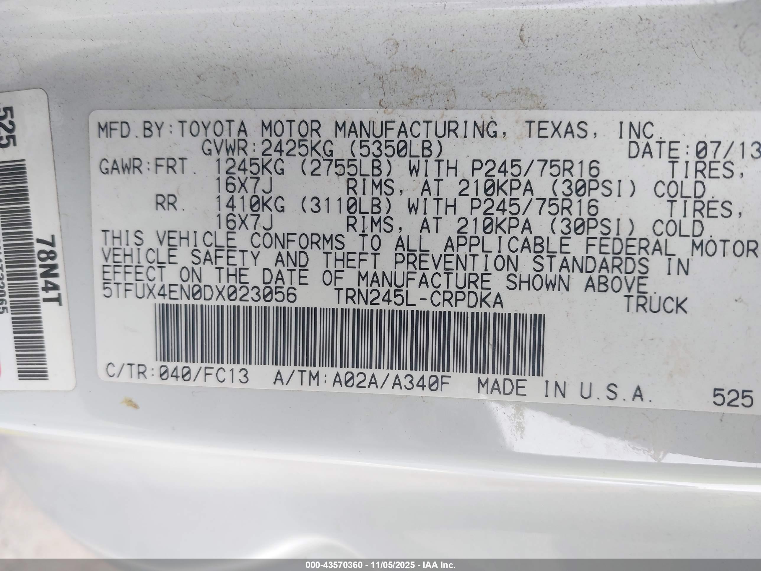 TOYOTA TACOMA image 9