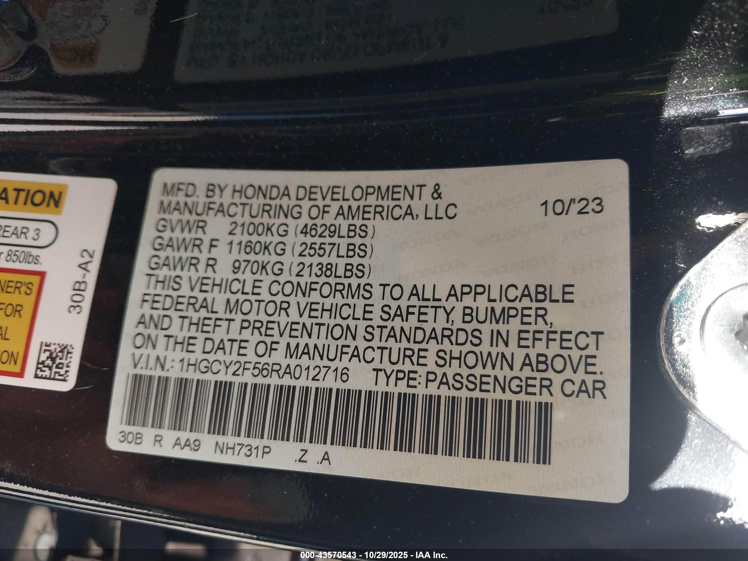 HONDA ACCORD image 9