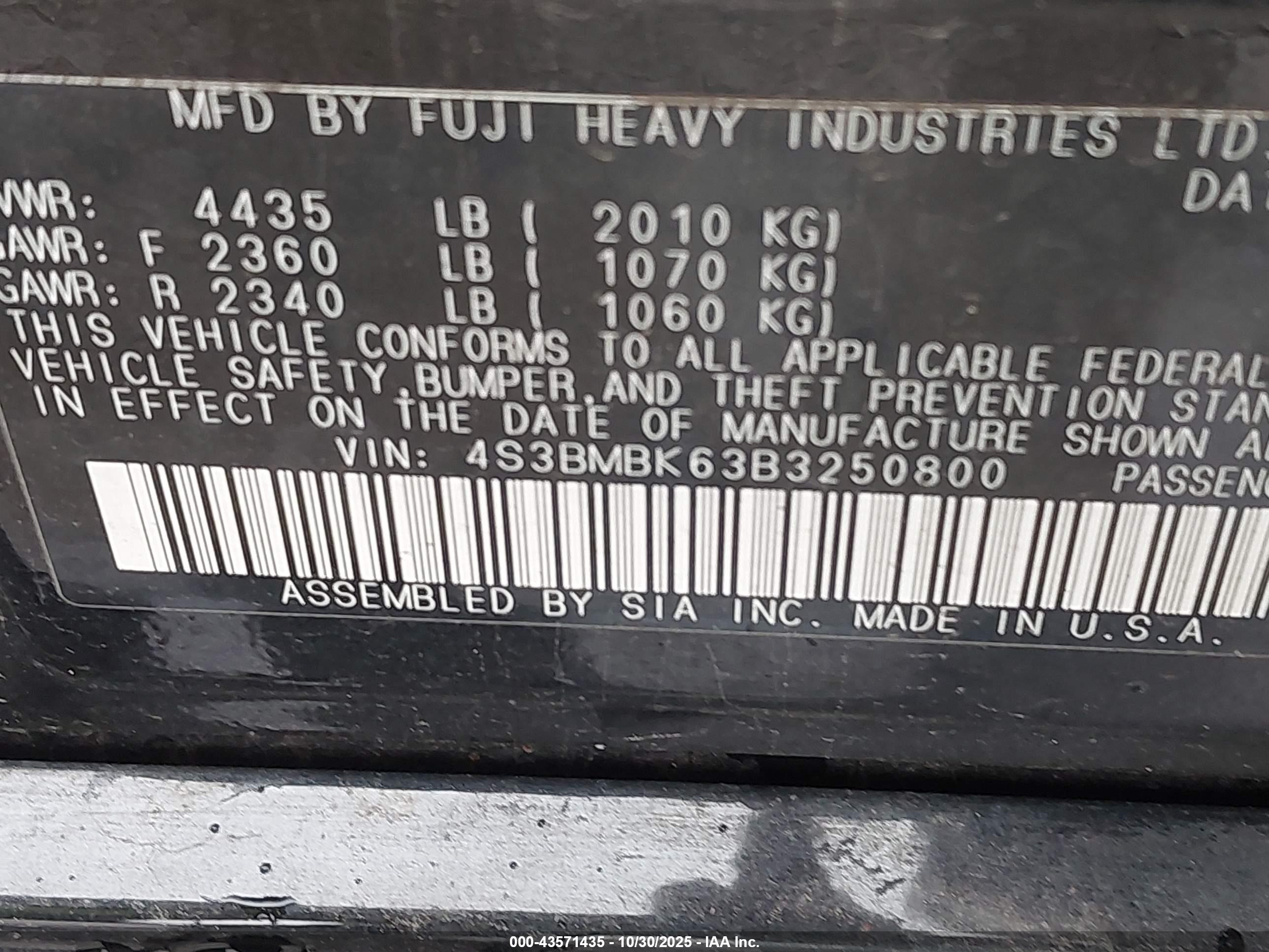 SUBARU LEGACY image 9