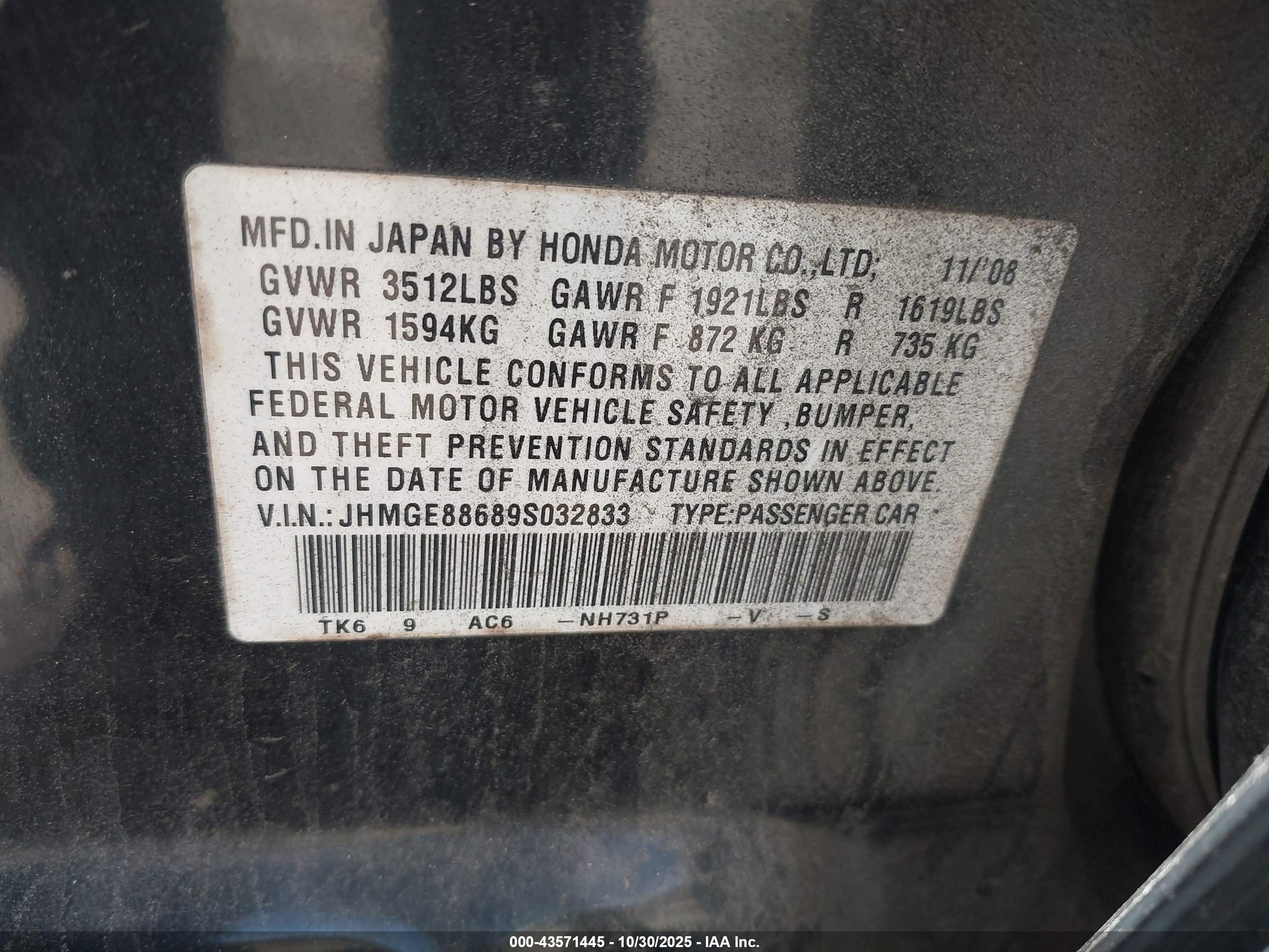 HONDA FIT image 9