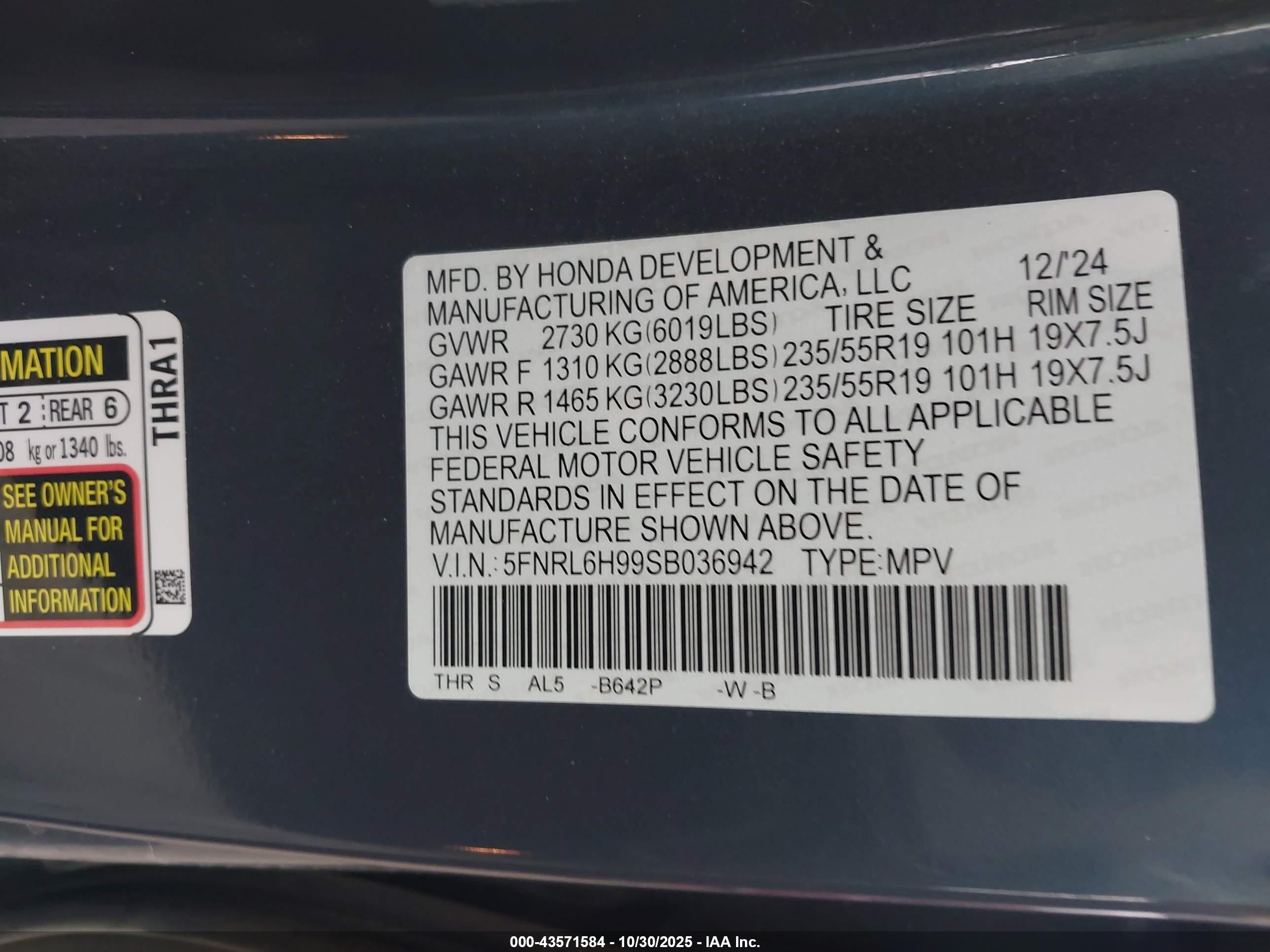 HONDA ODYSSEY image 9