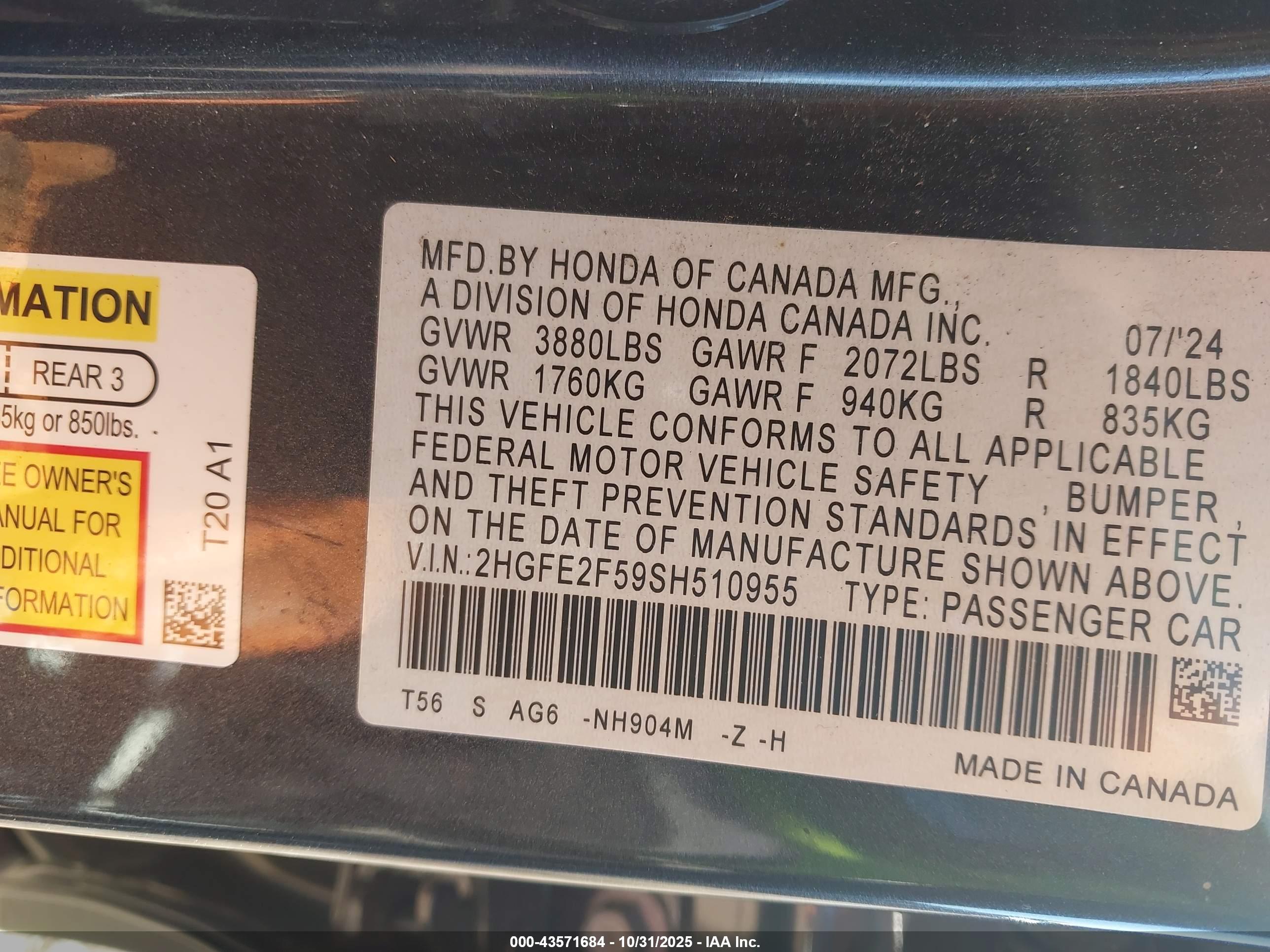 HONDA CIVIC image 9