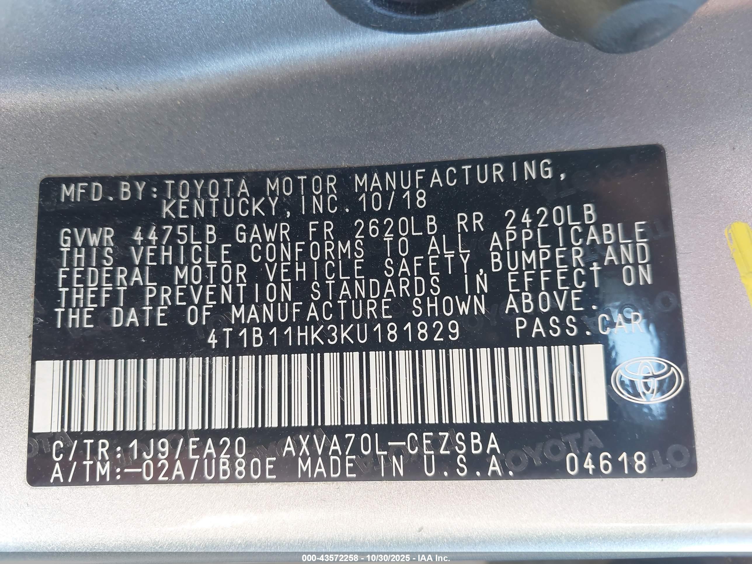TOYOTA CAMRY image 9