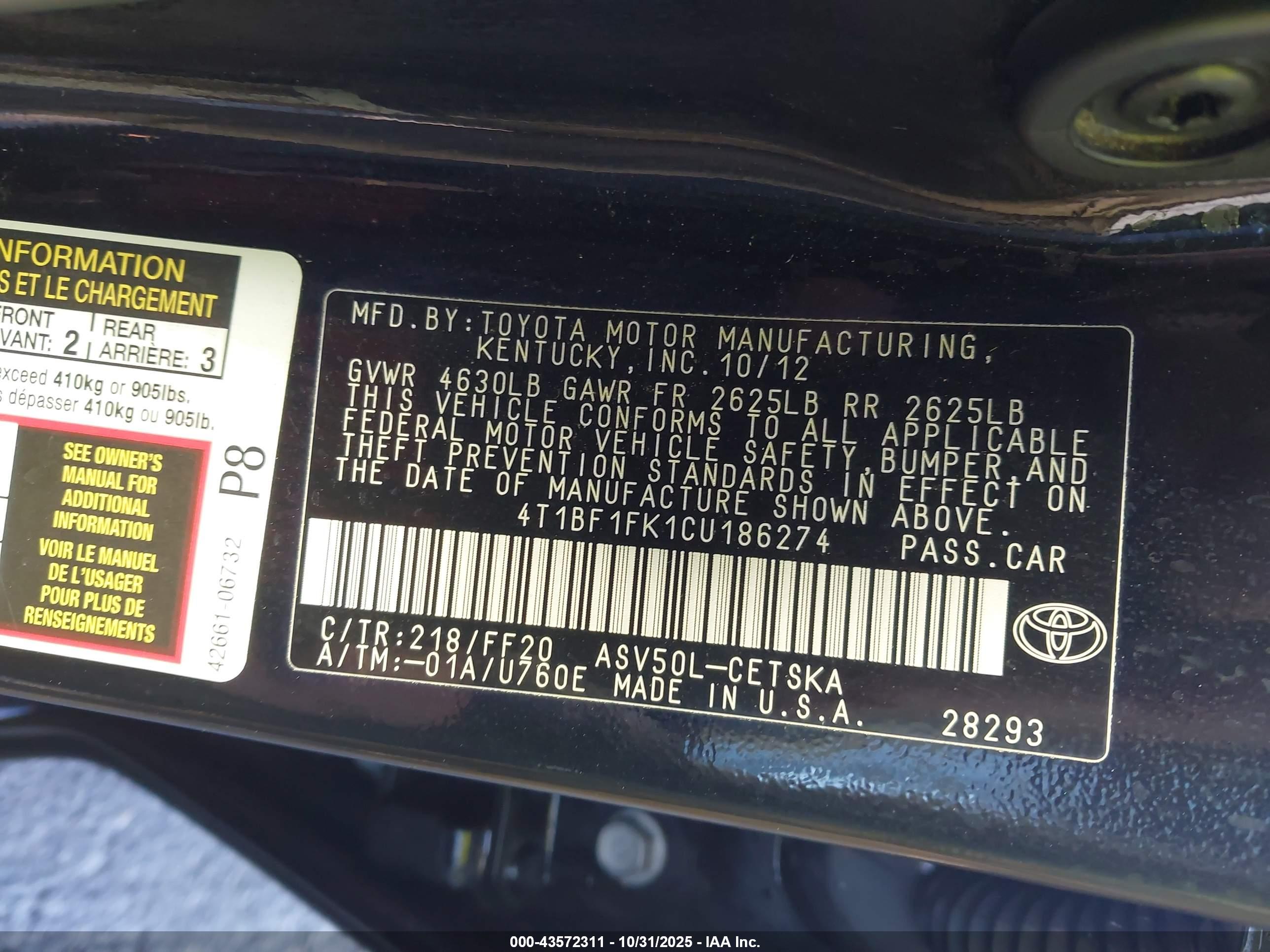 TOYOTA CAMRY image 9