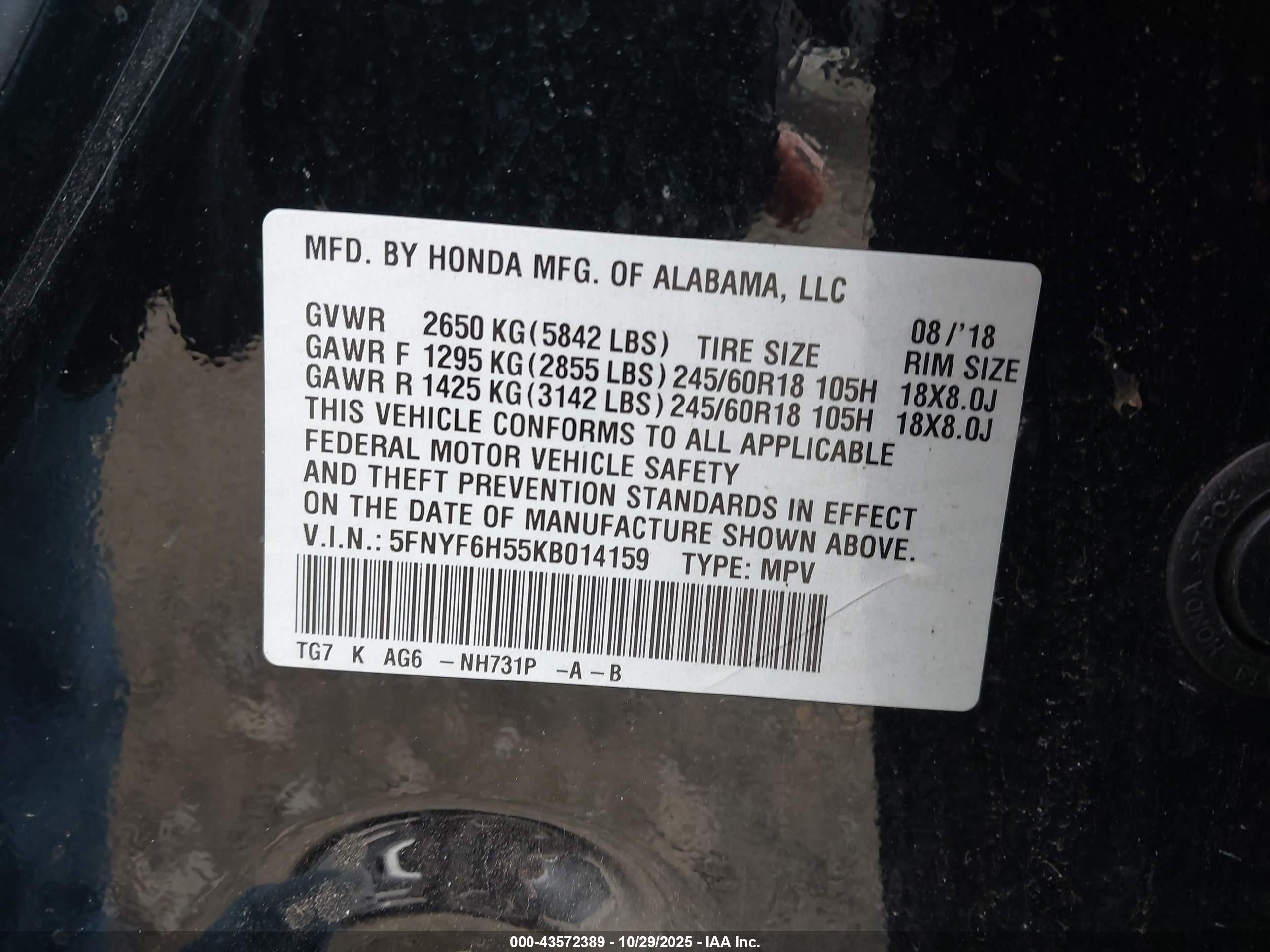 HONDA PILOT image 9
