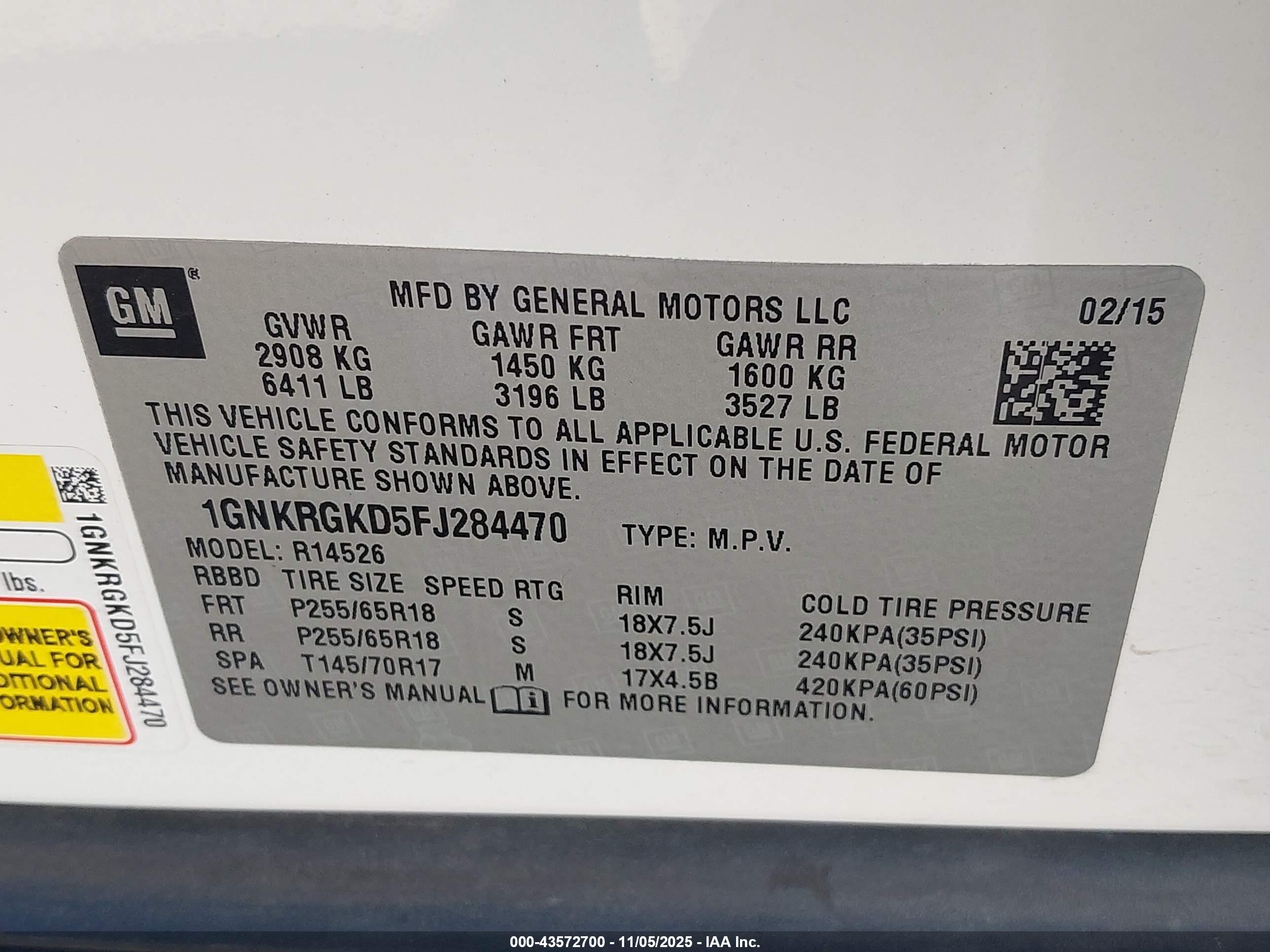 CHEVROLET TRAVERSE image 9