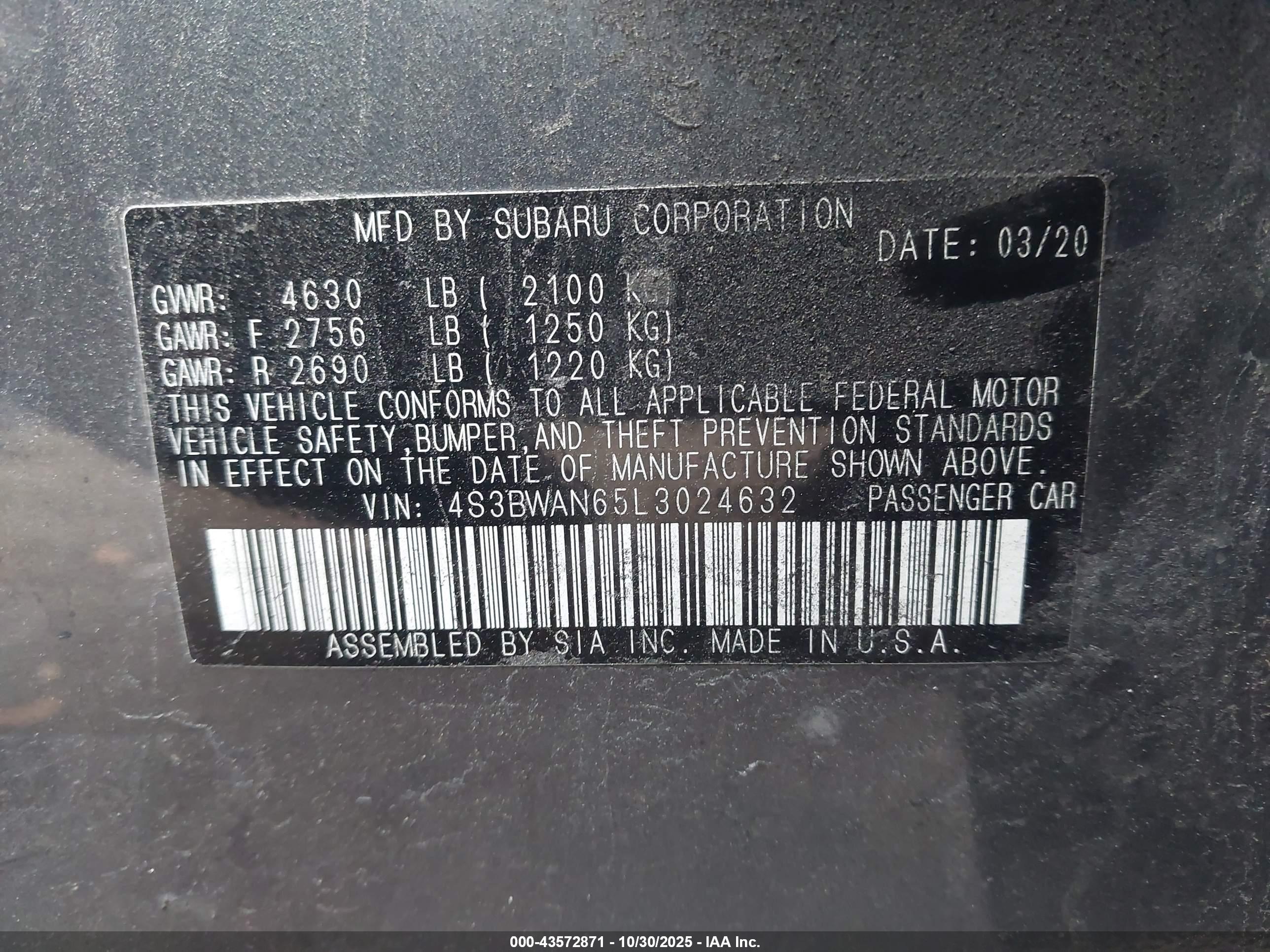 SUBARU LEGACY image 9