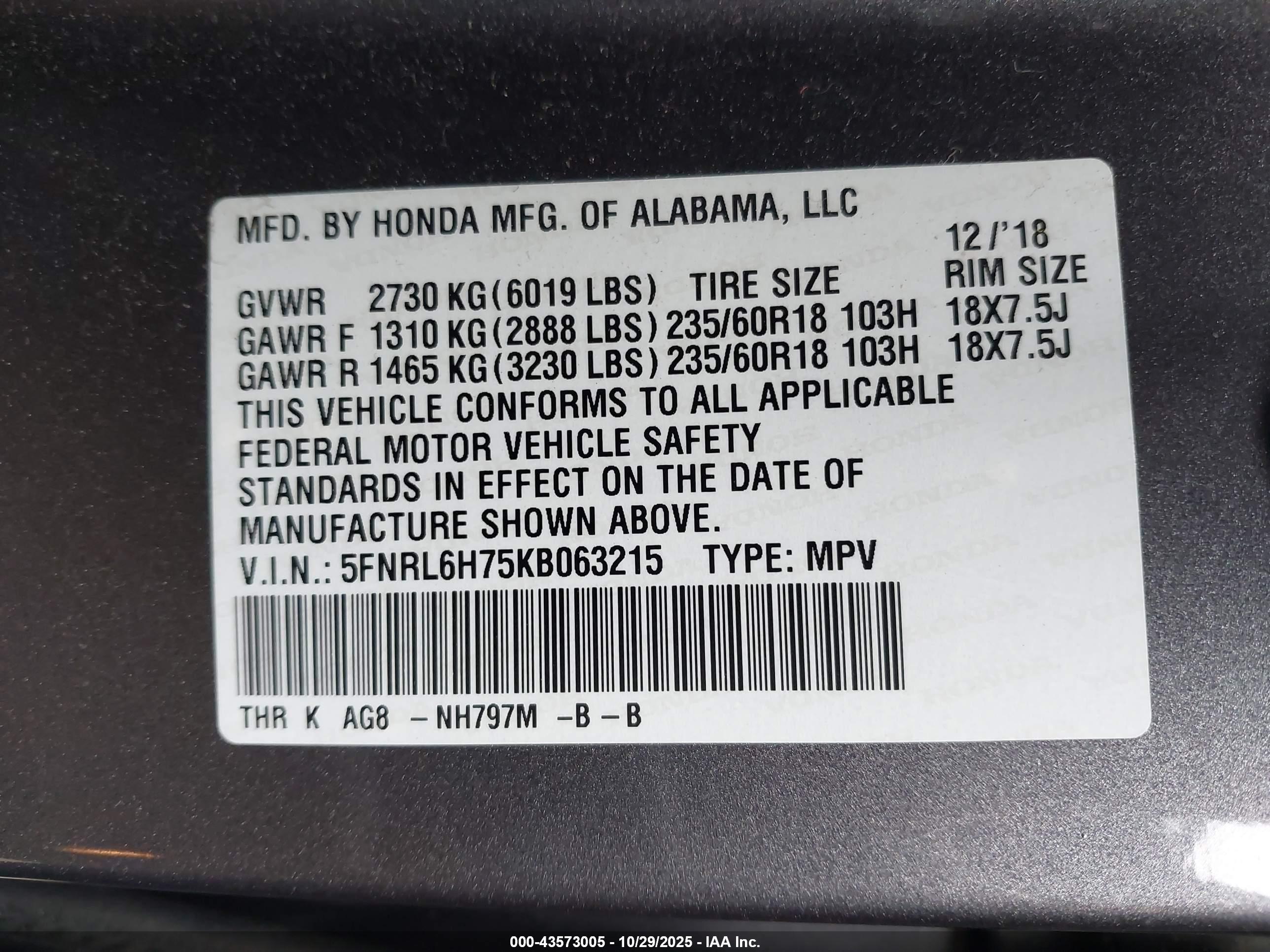 HONDA ODYSSEY image 9