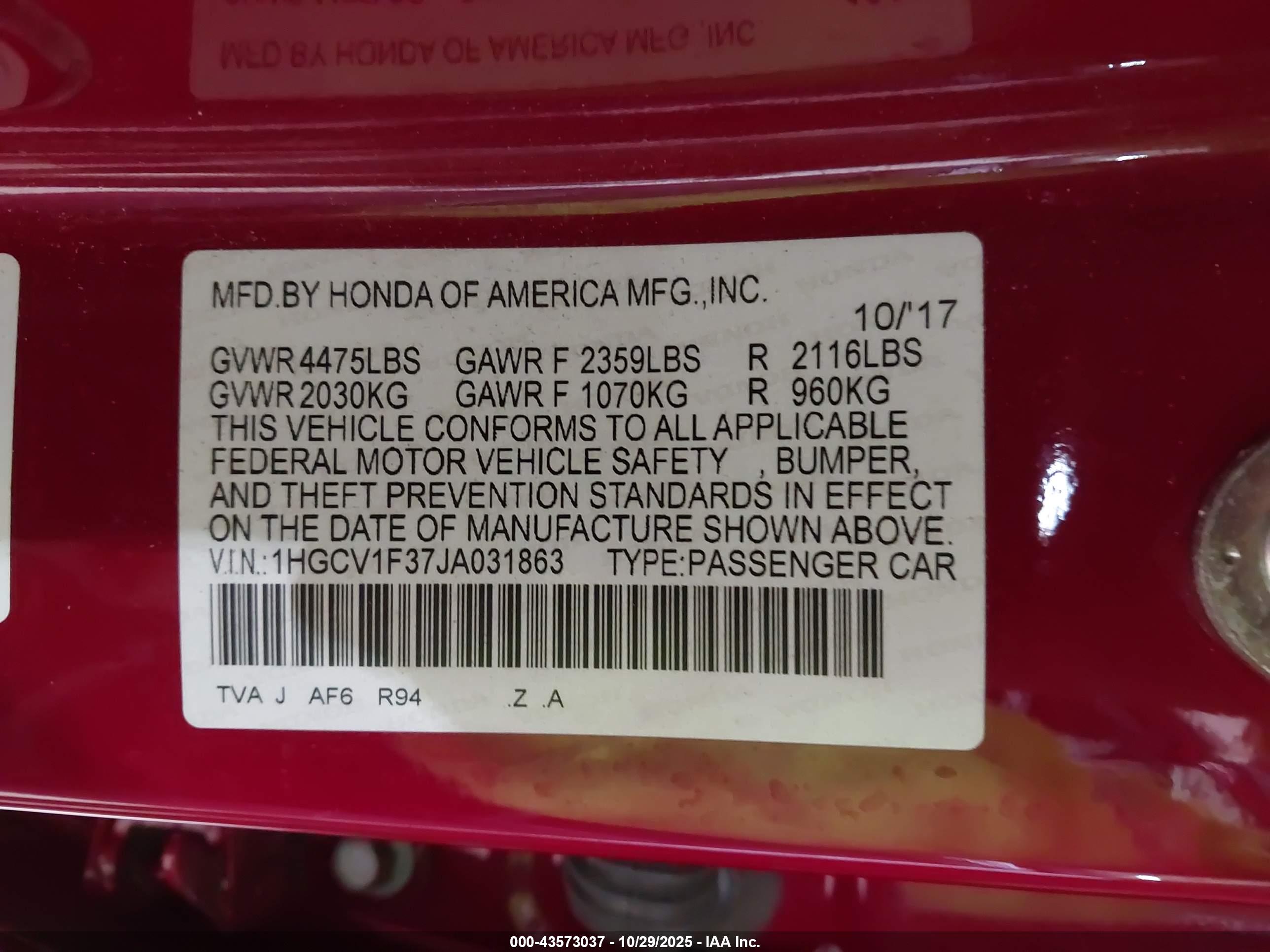 HONDA ACCORD image 9
