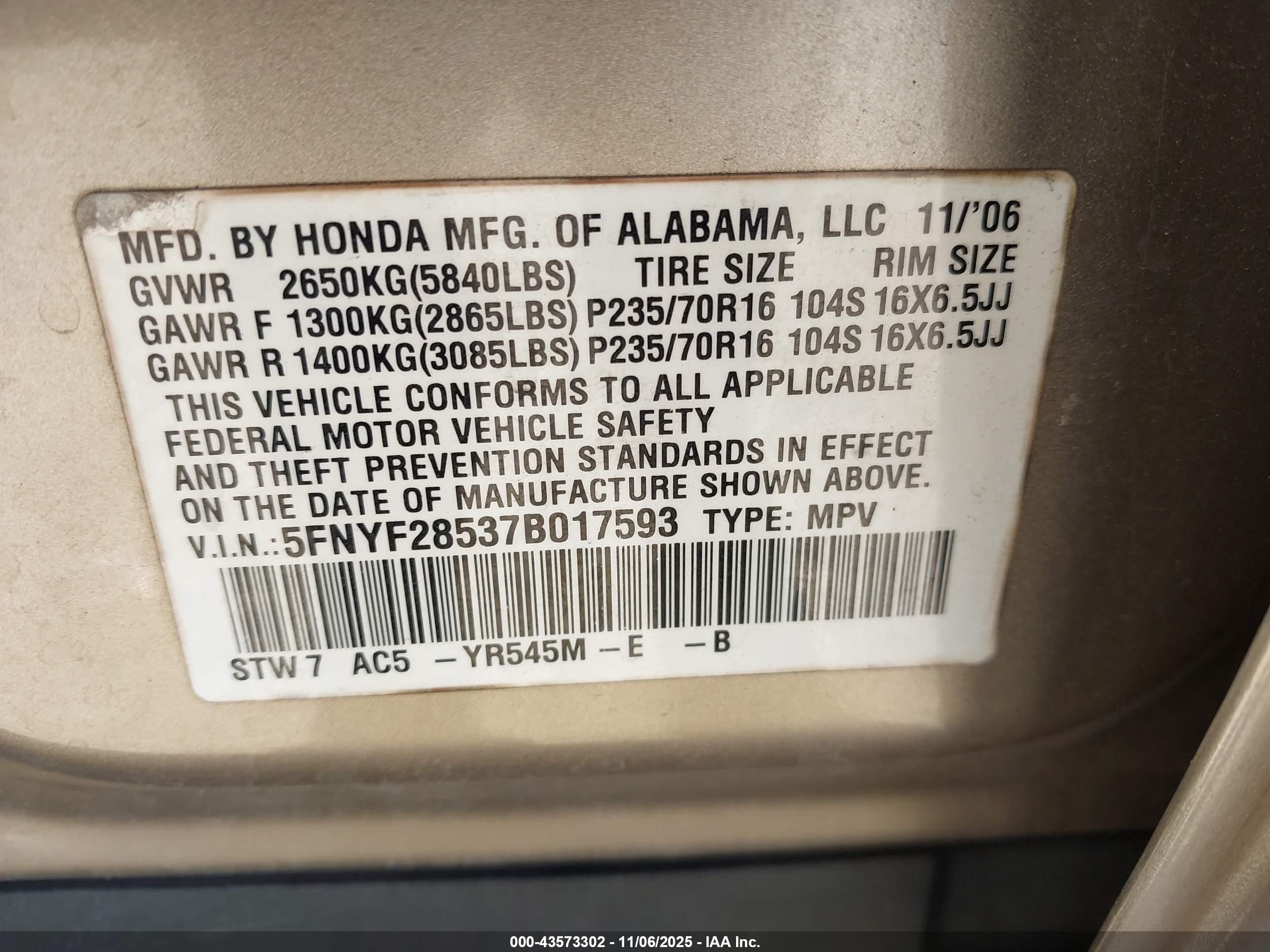 HONDA PILOT image 9