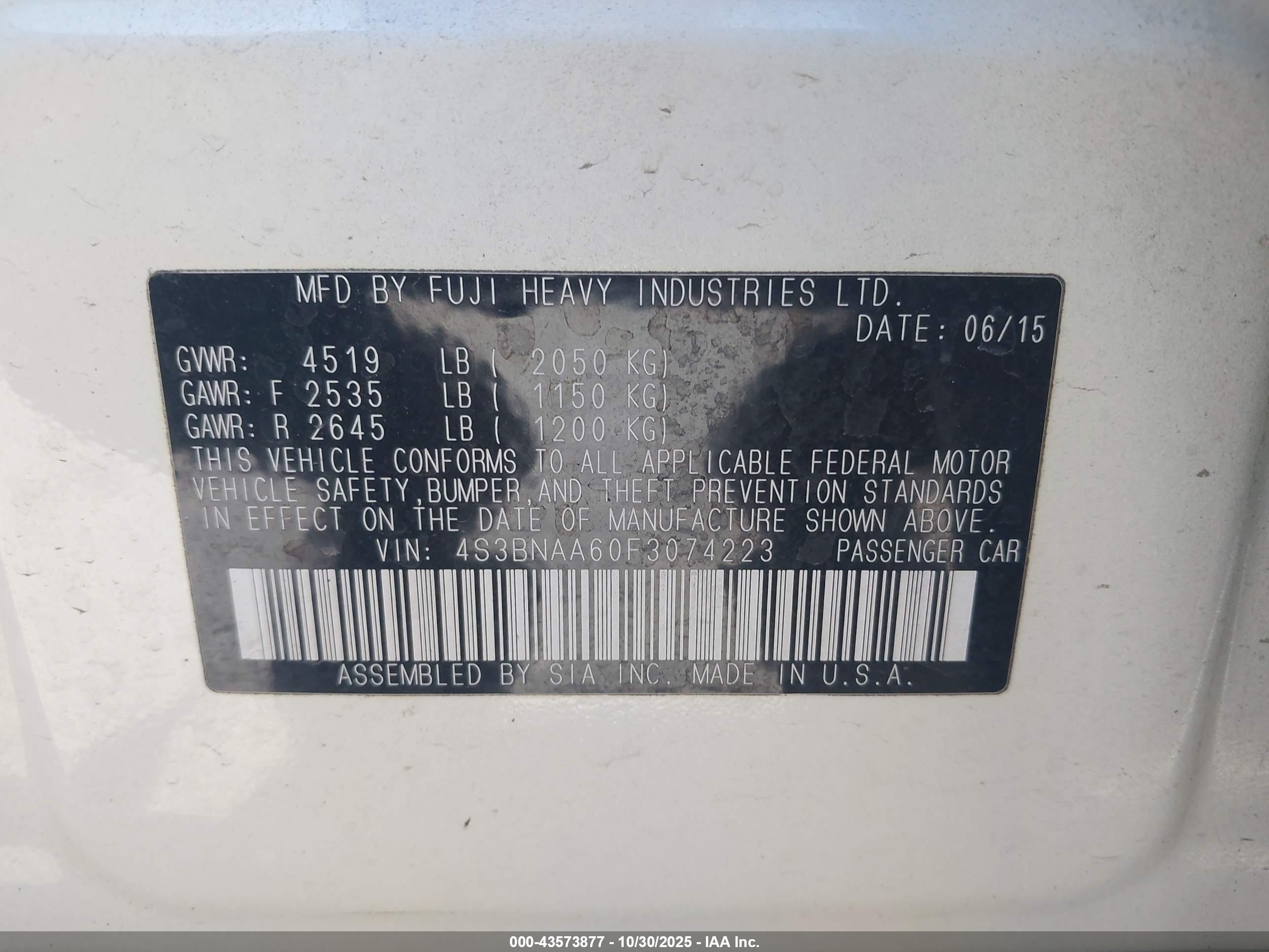 SUBARU LEGACY image 9