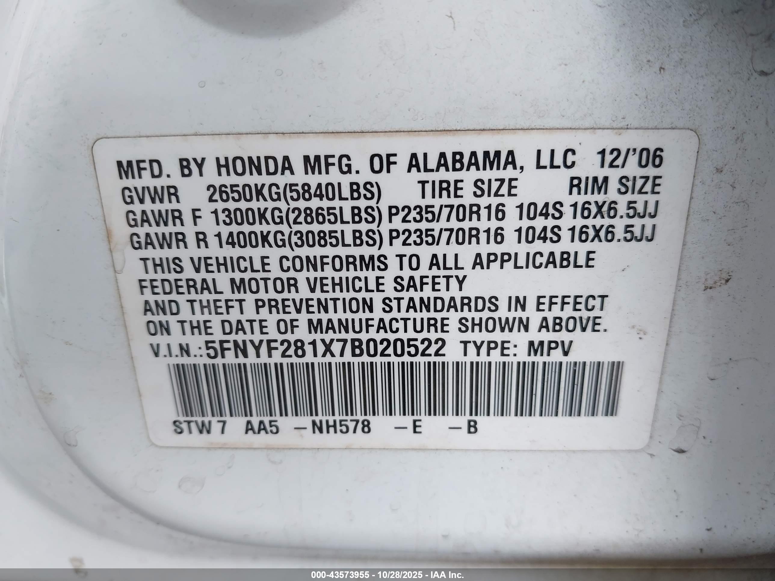 HONDA PILOT image 9