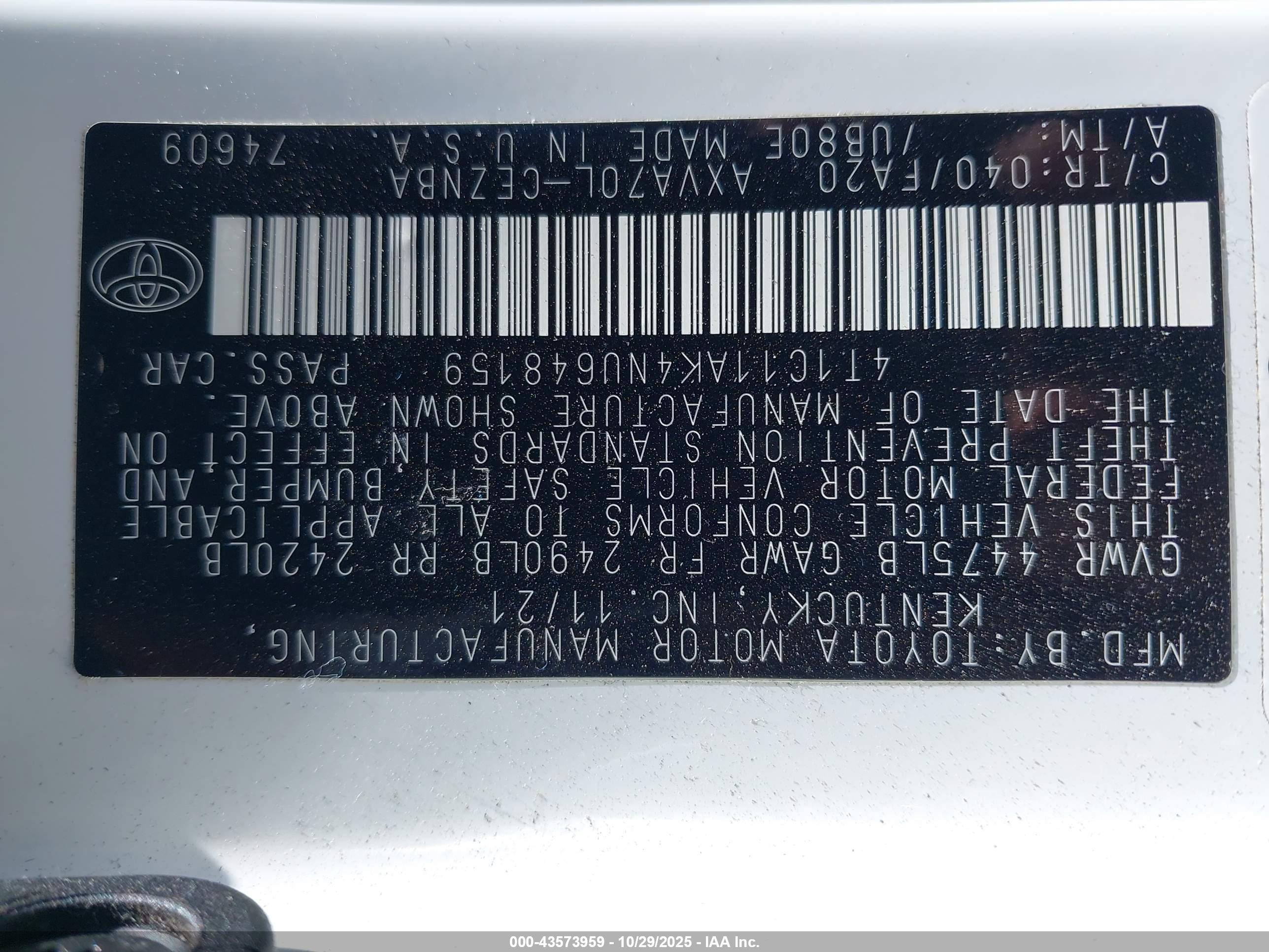 TOYOTA CAMRY image 9