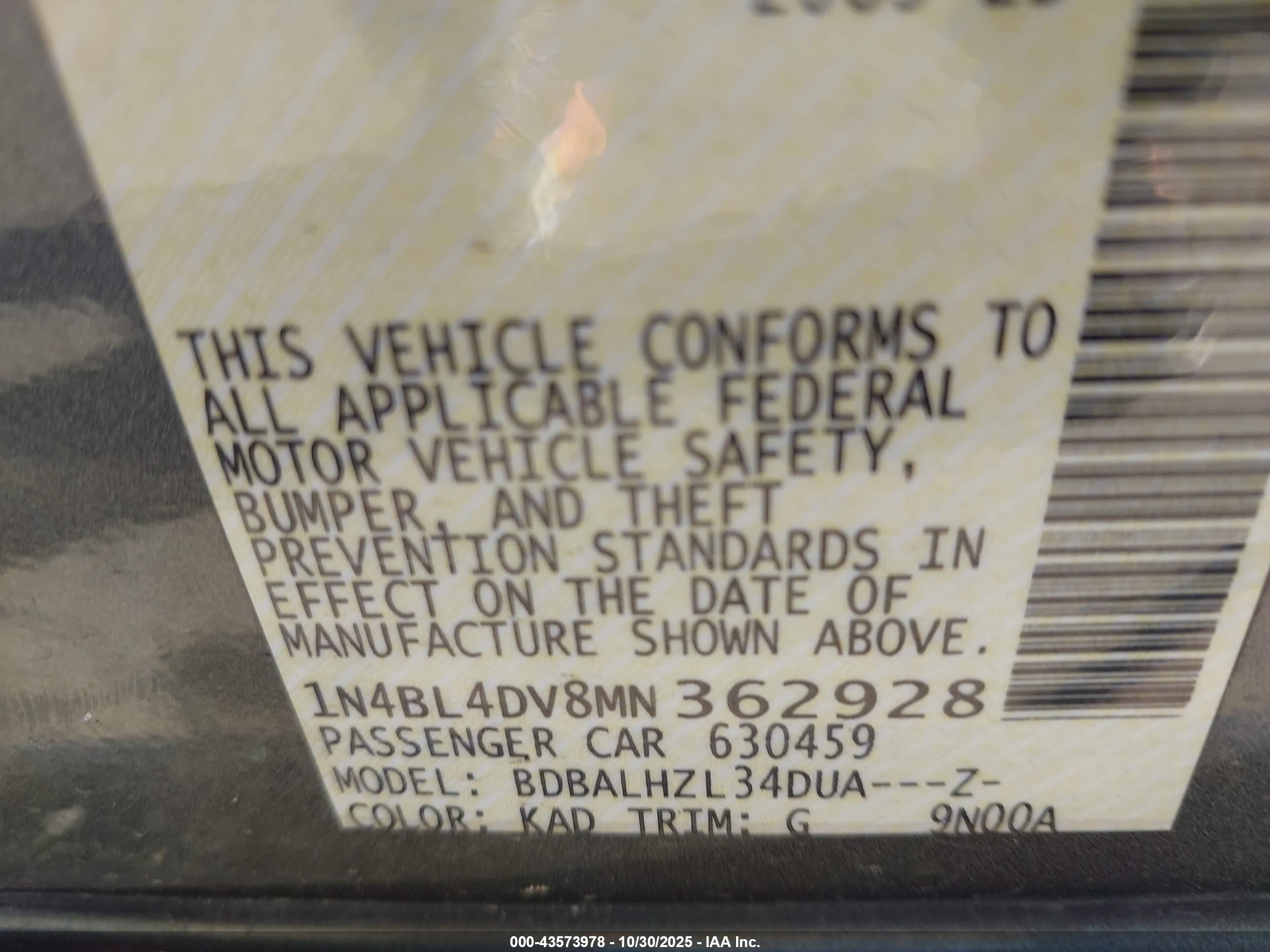 NISSAN ALTIMA image 9