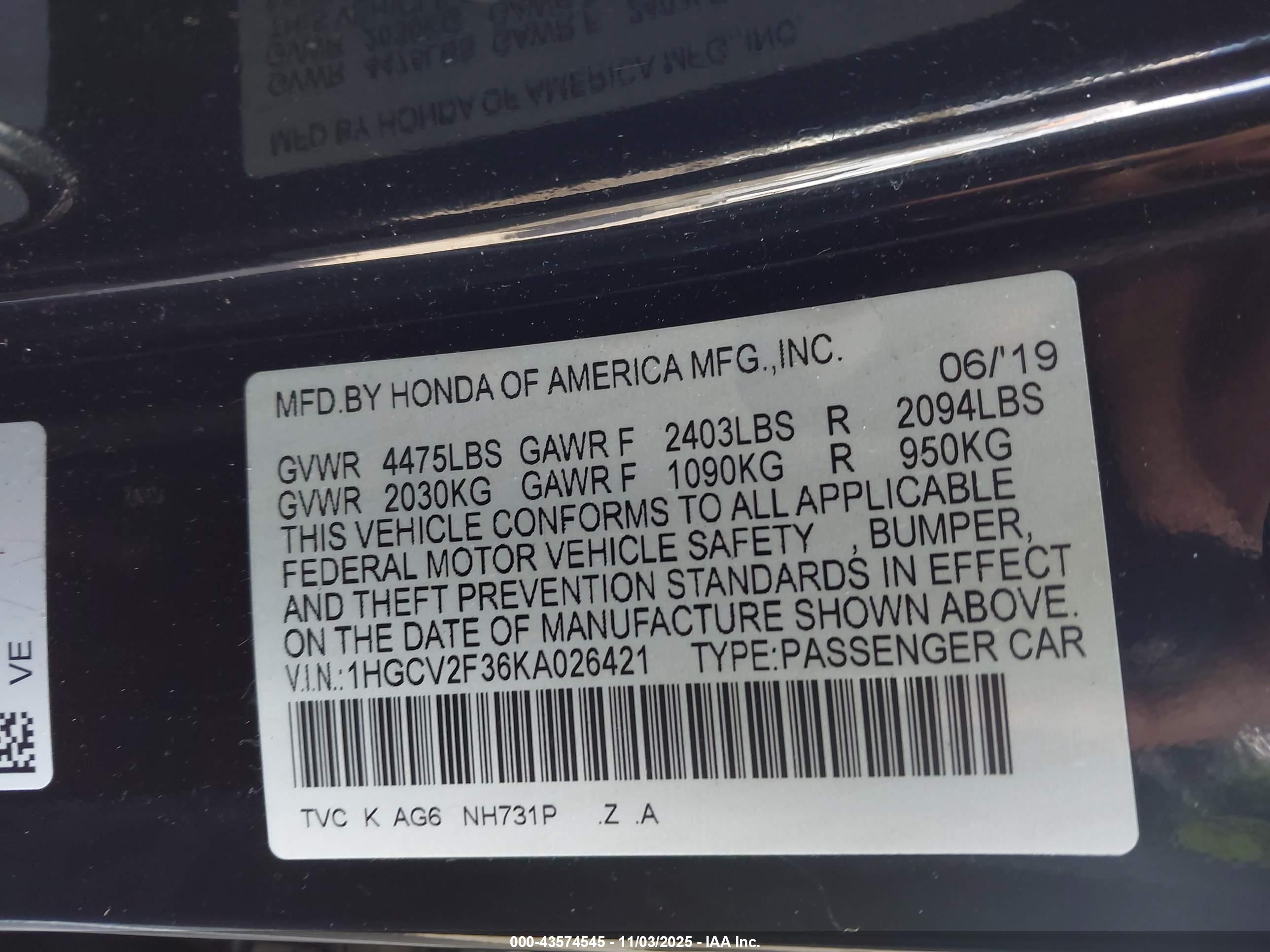 HONDA ACCORD image 9
