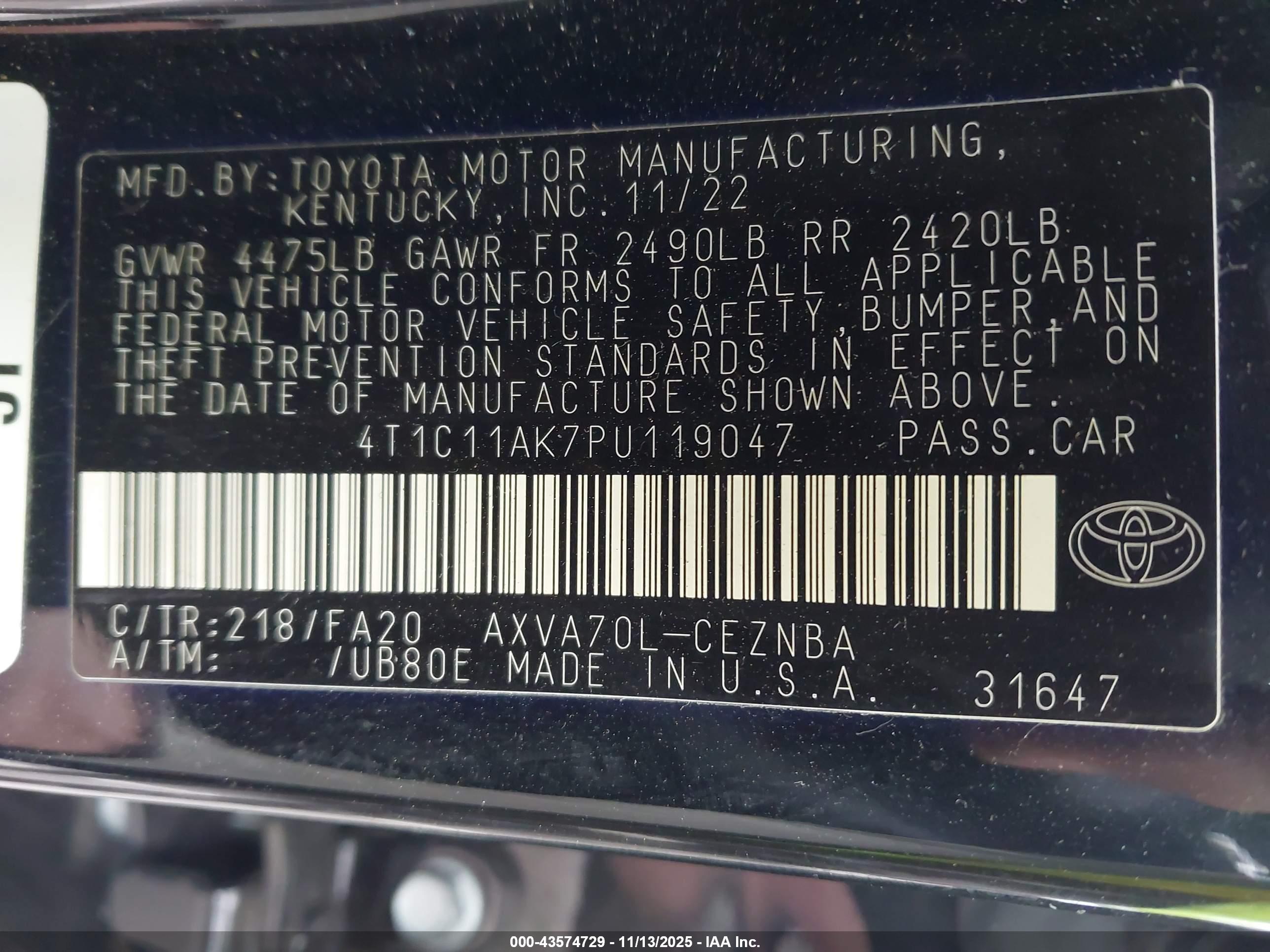 TOYOTA CAMRY image 9