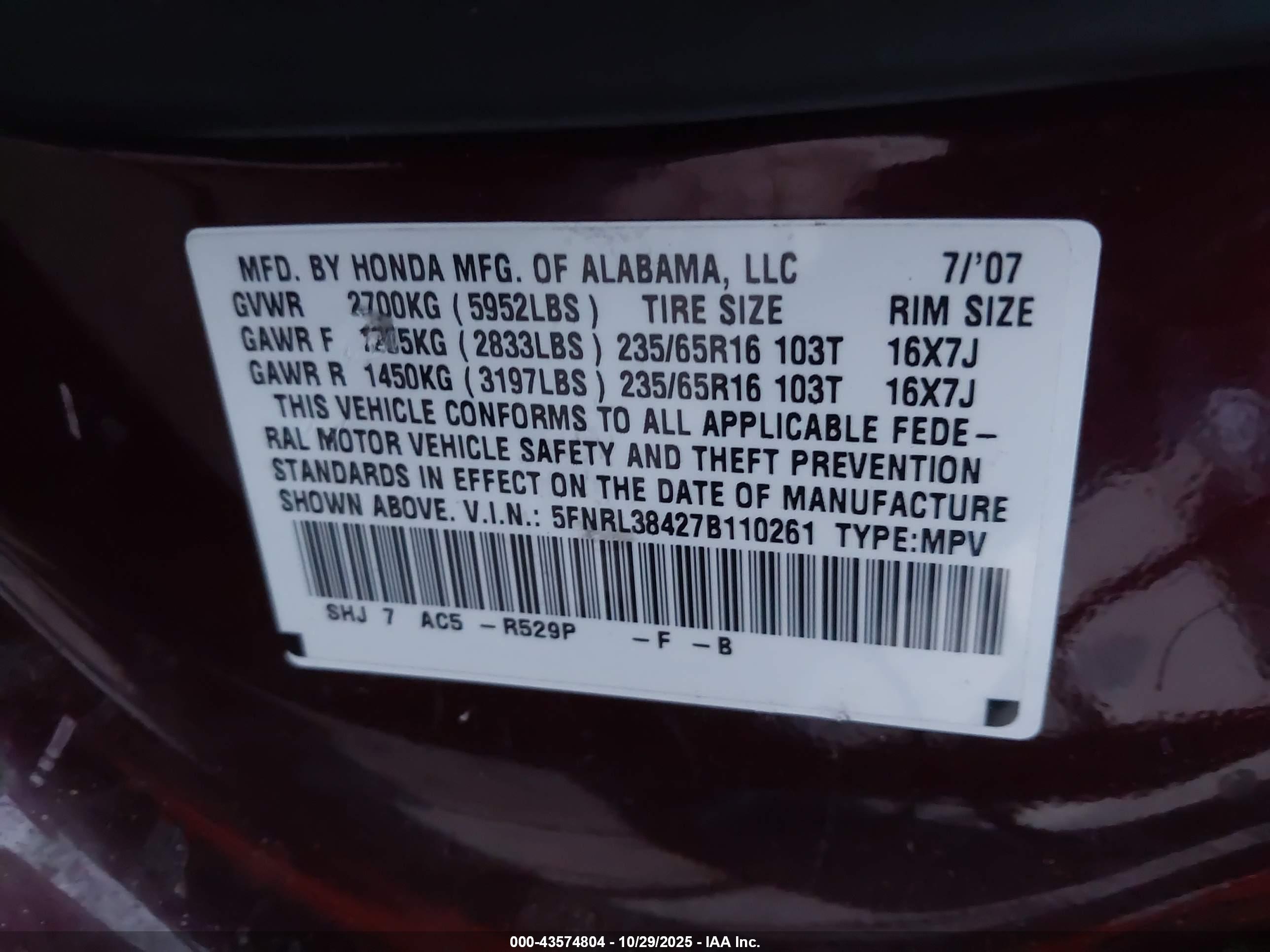 HONDA ODYSSEY image 9