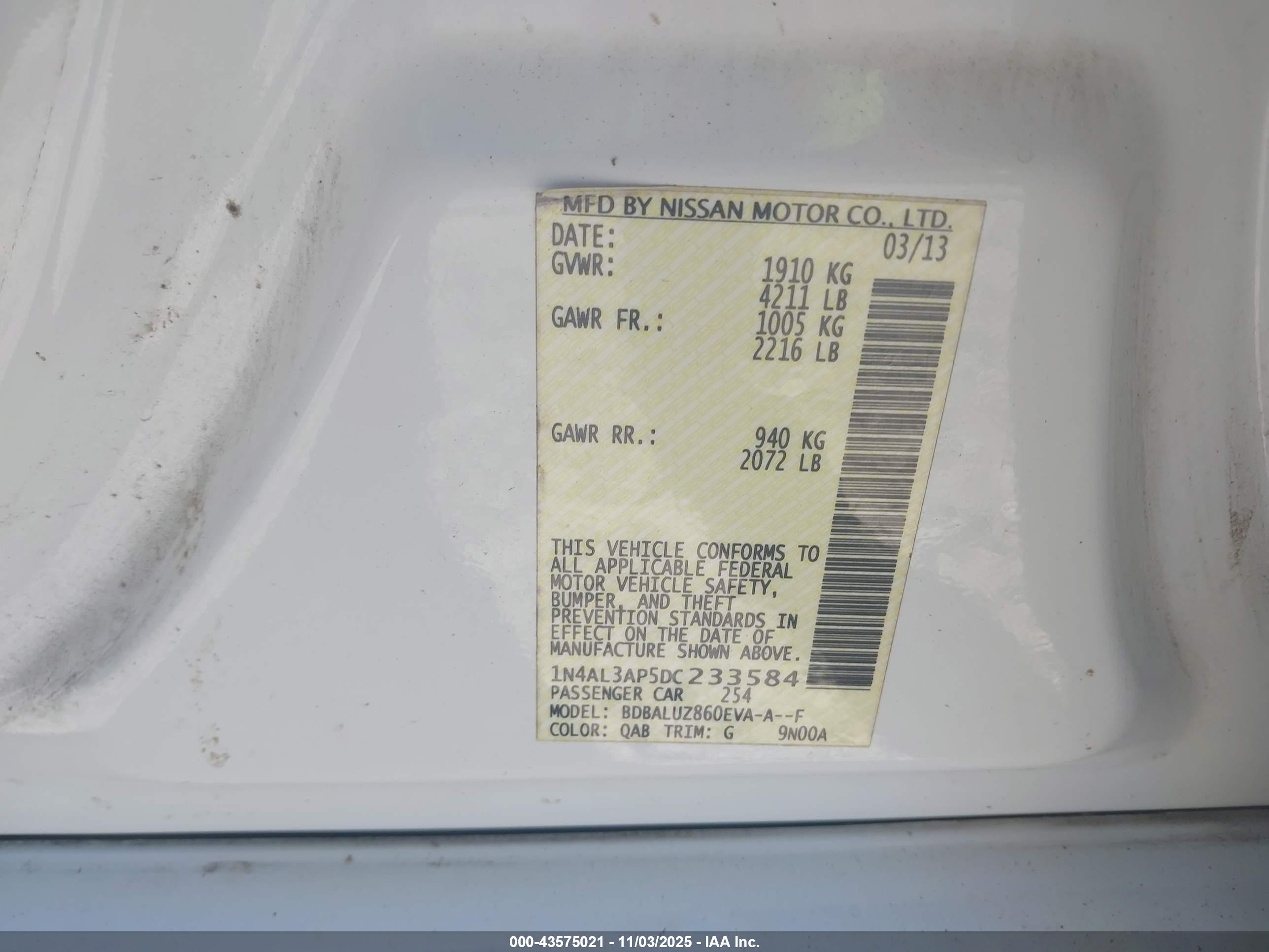NISSAN ALTIMA image 9