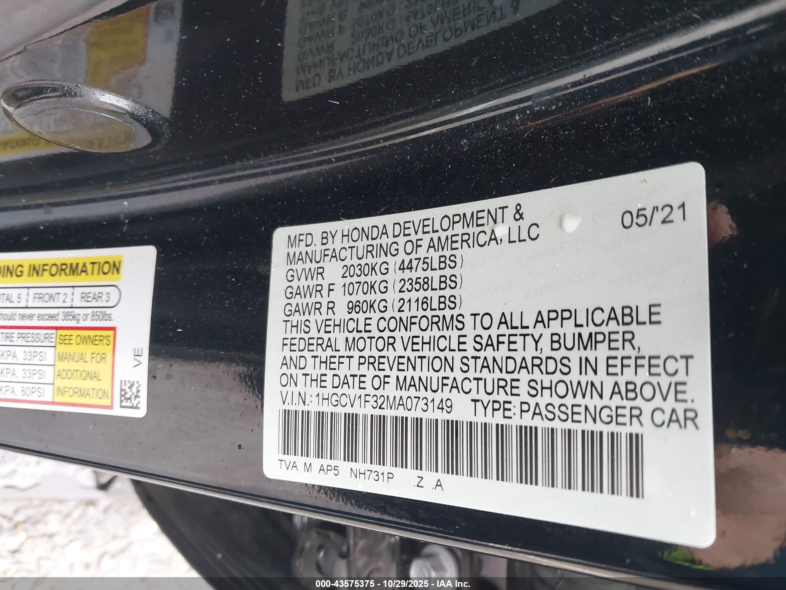 HONDA ACCORD image 9