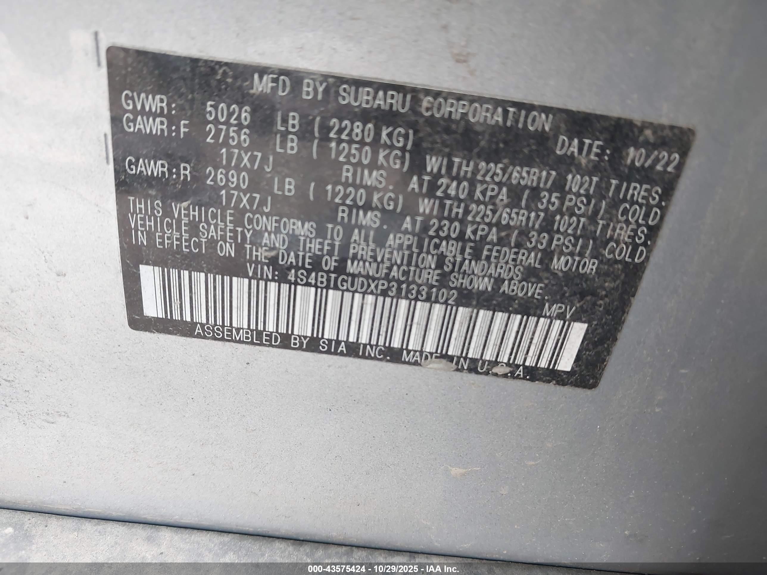 SUBARU OUTBACK image 9
