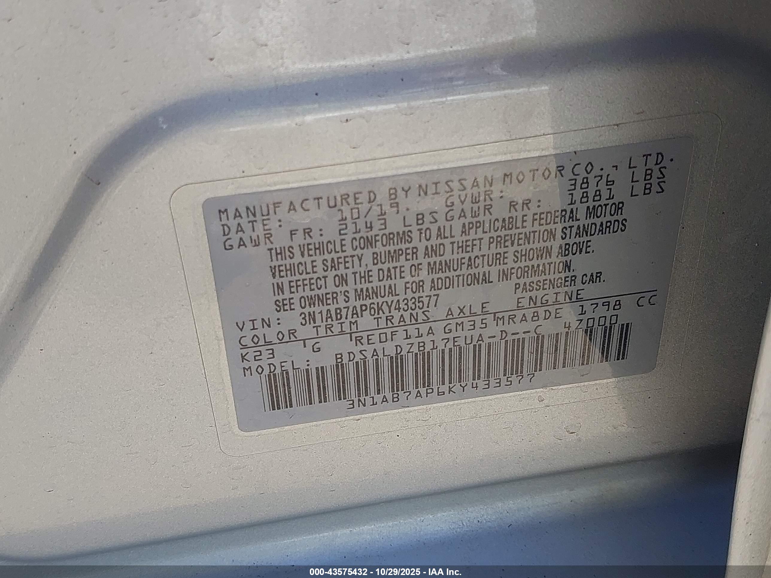 NISSAN SENTRA image 9